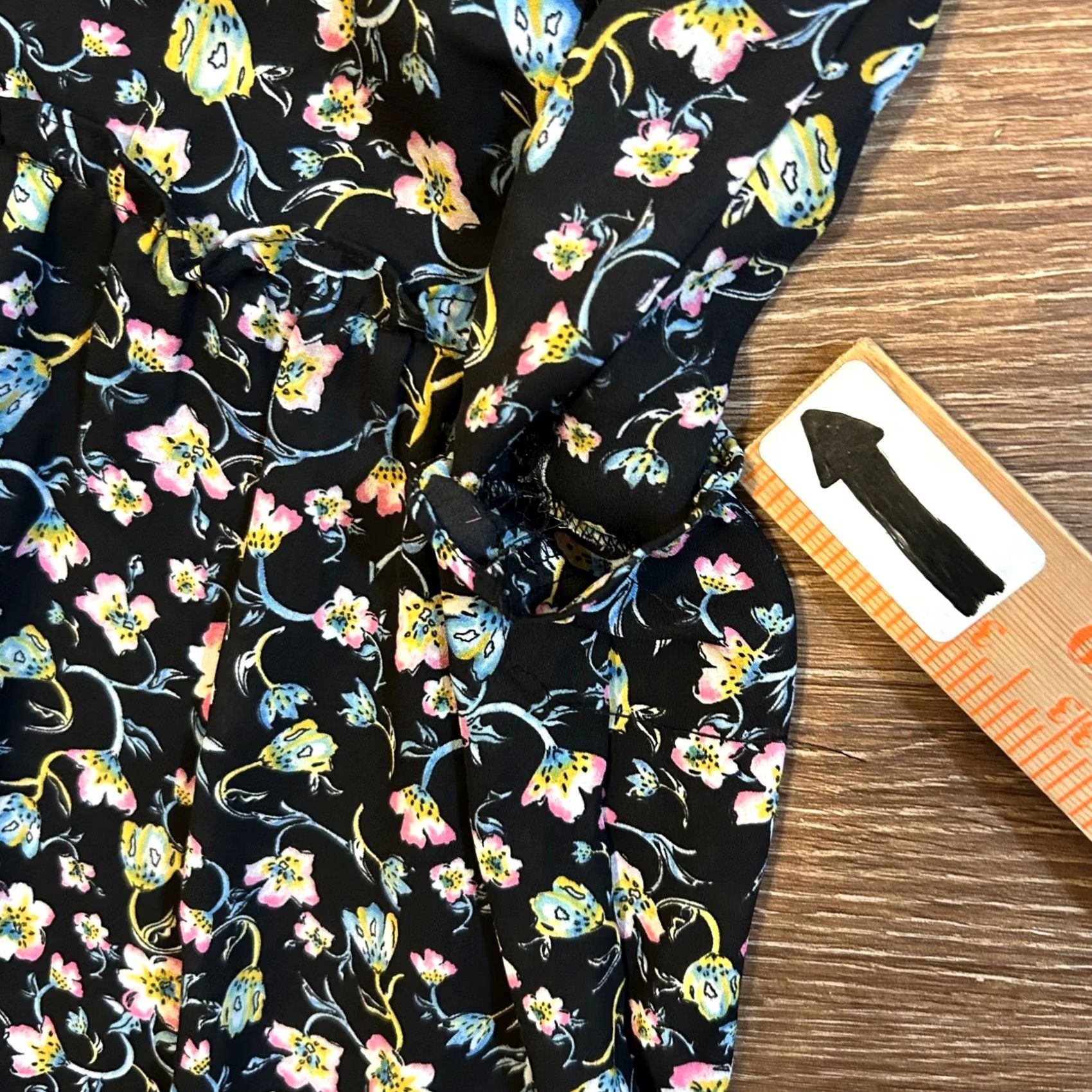 Vintage Who What Wear Floral Maxi Dress Sleeveless Black Women Medium Ruffle Trim Button Down Casual Summer Boho Dress Size M / US 6-8 / IT 42-44 - 7 Thumbnail