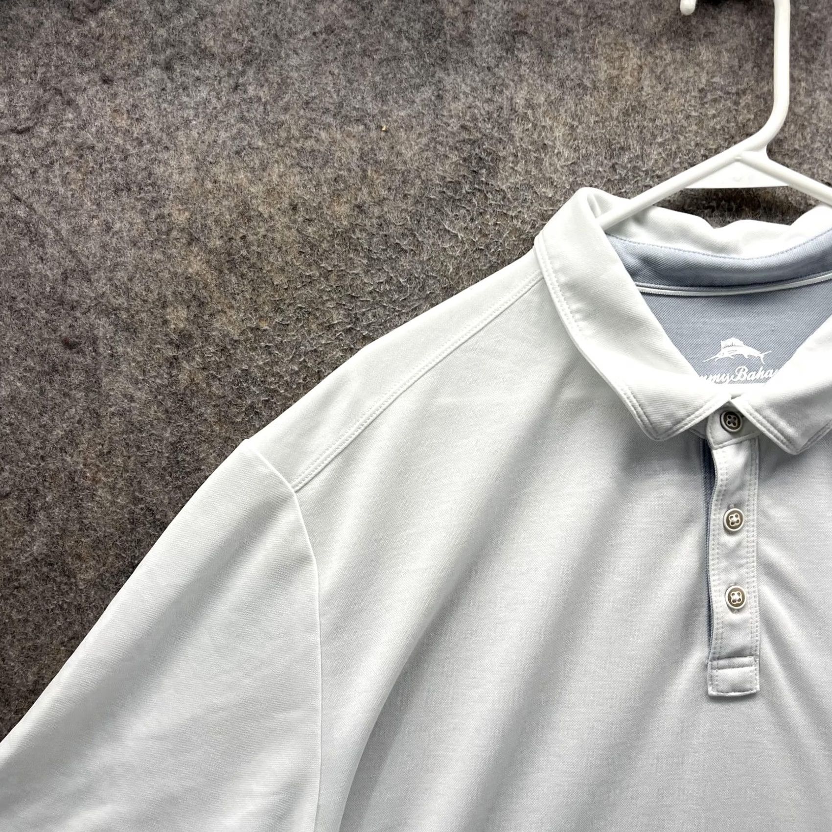 Tommy Bahama Tommy Bahama Polo Shirt Mens 2XL White Solid Tencel Blend Casual Short Sleeve Shirt Mens 2XL White Polo Shirt Casual Summer Vintage: No Mens Size US XXL / EU 58 / 5 - 7 Thumbnail