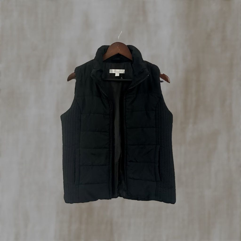 Vintage VINTAGE NY & Company Zip Front Puffer Vest Black Women Sz S NWOT Size S / US 4 / IT 40 - 1 Thumbnail