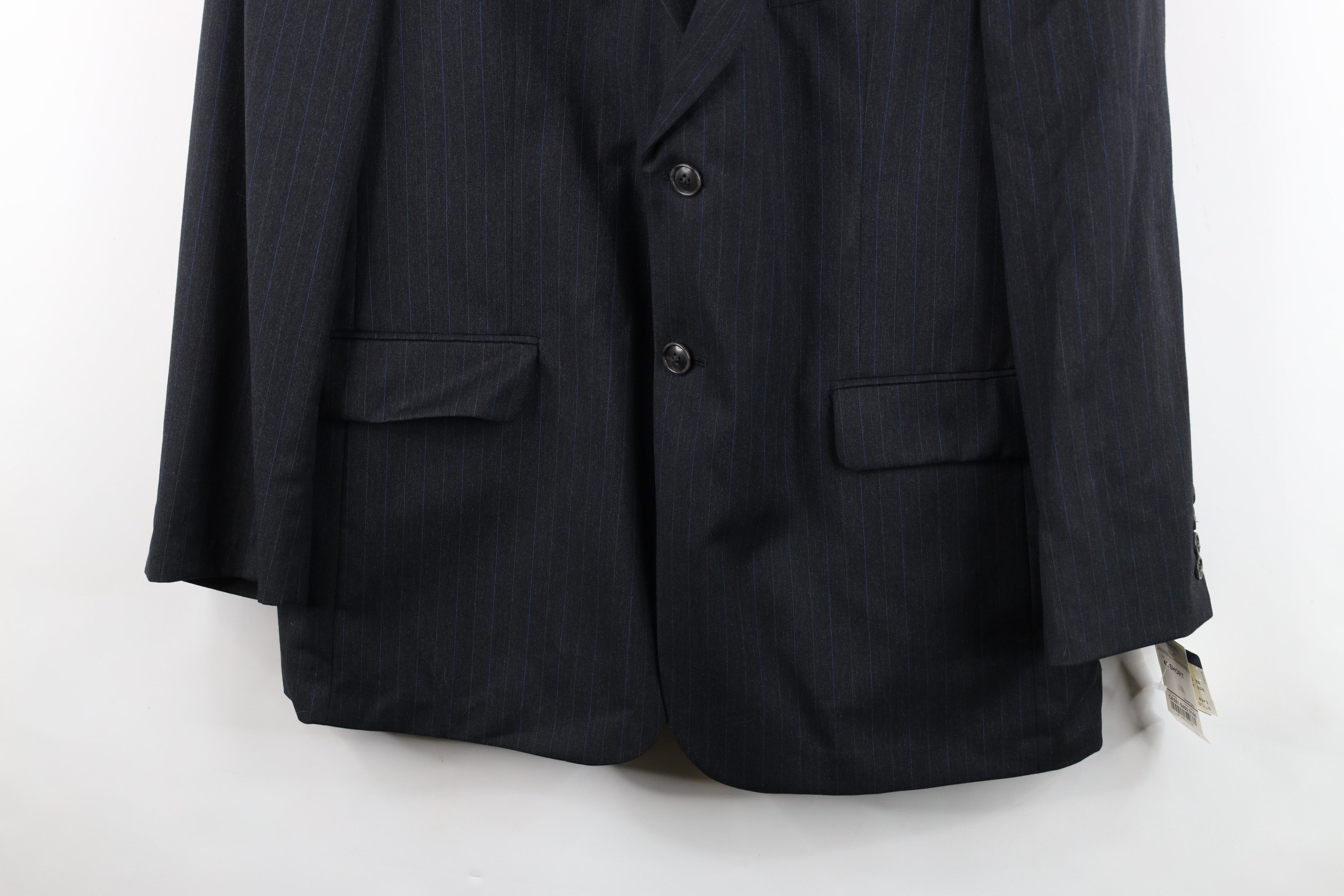 Vintage Deadstock Vintage 90s Cashmere Pinstriped Blazer Suit Jacket Size US XL / EU 56 / 4 - 3 Thumbnail