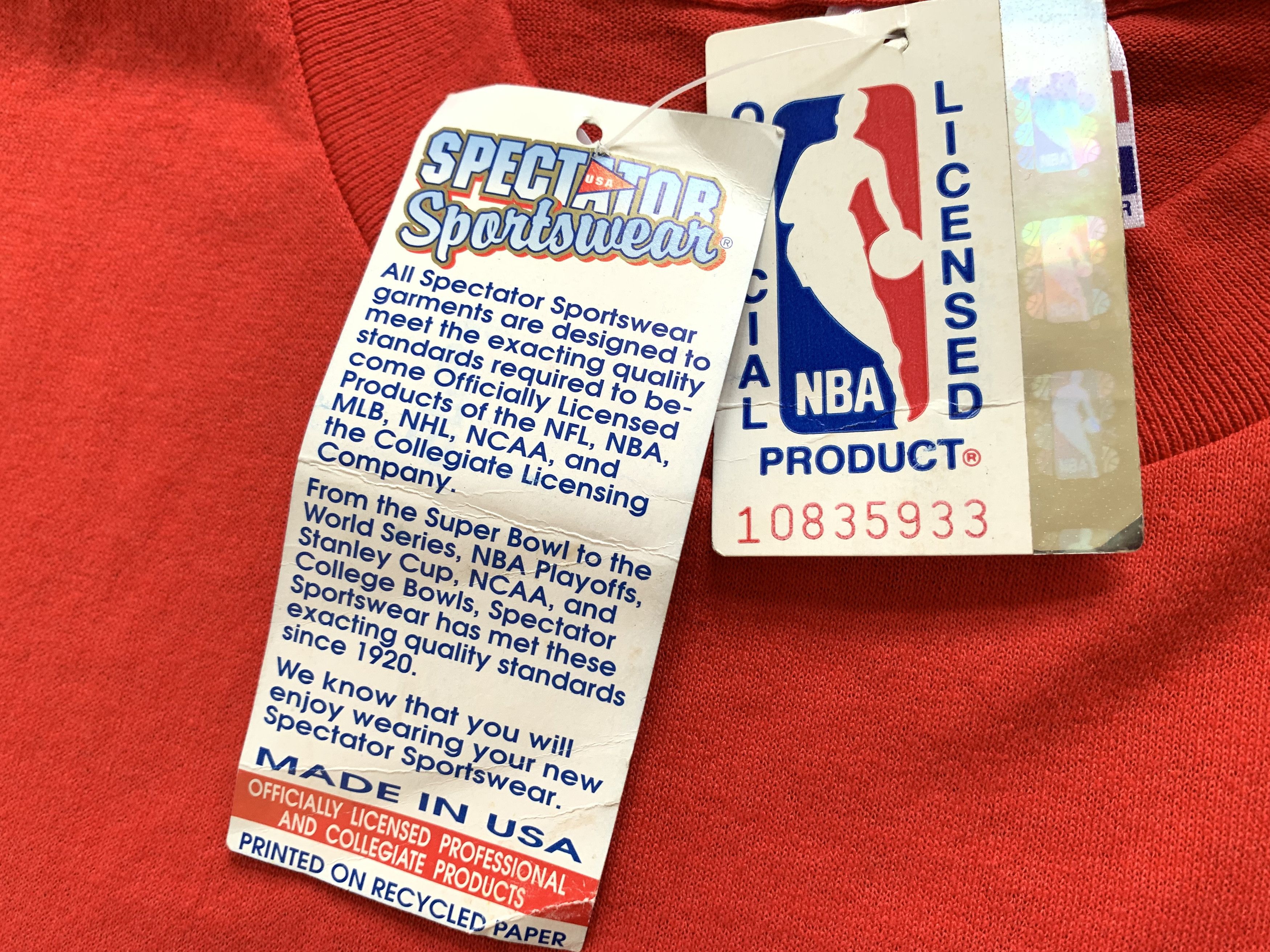 NBA × Vintage New Vintage NBA Chicago Bulls 1992 T-Shirt Size US XL / EU 56 / 4 - 8 Thumbnail