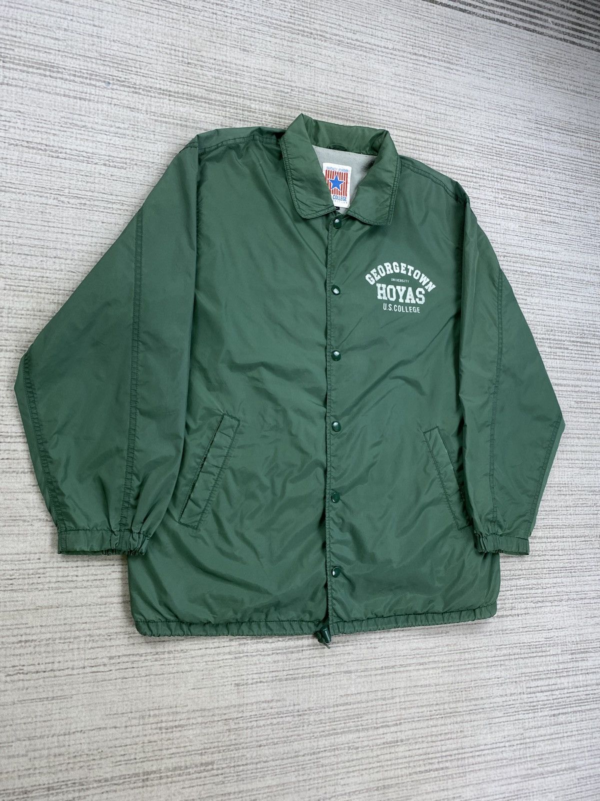 Vintage Vintage Georgetown Hoyas U.S College Button Shirt Jacket Size US L / EU 52-54 / 3 - 3 Thumbnail
