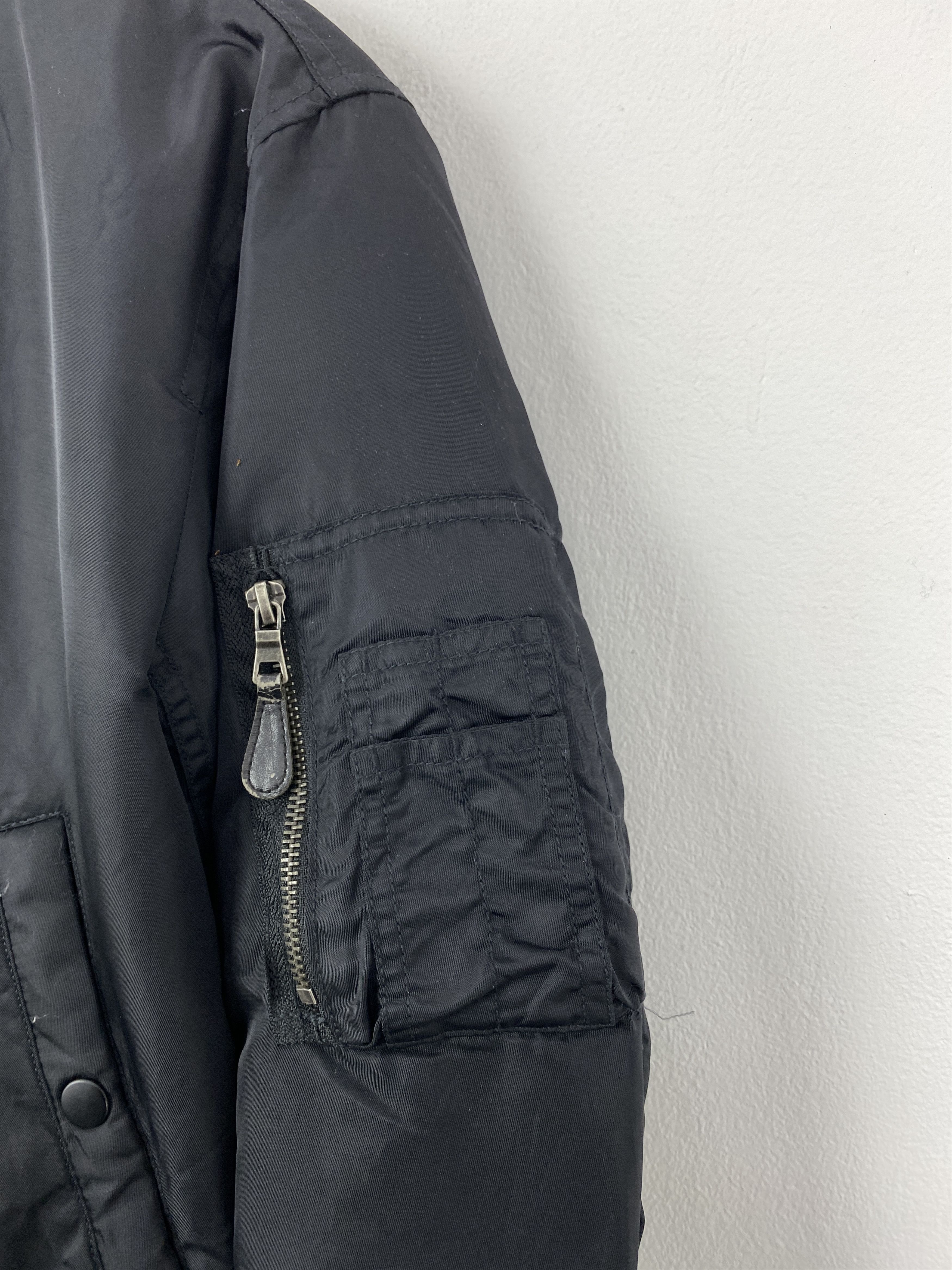 GU Vintage GU Full Zipper Black Bomber Jacket JA0181 Size US S / EU 44-46 / 1 - 8 Thumbnail