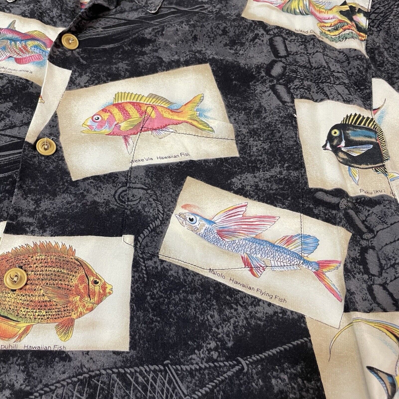 Quicksilver VTG USA Quiksilver QS Shirt Hawaiian Fish Print Shirt Rayon Size US M / EU 48-50 / 2 - 7 Thumbnail
