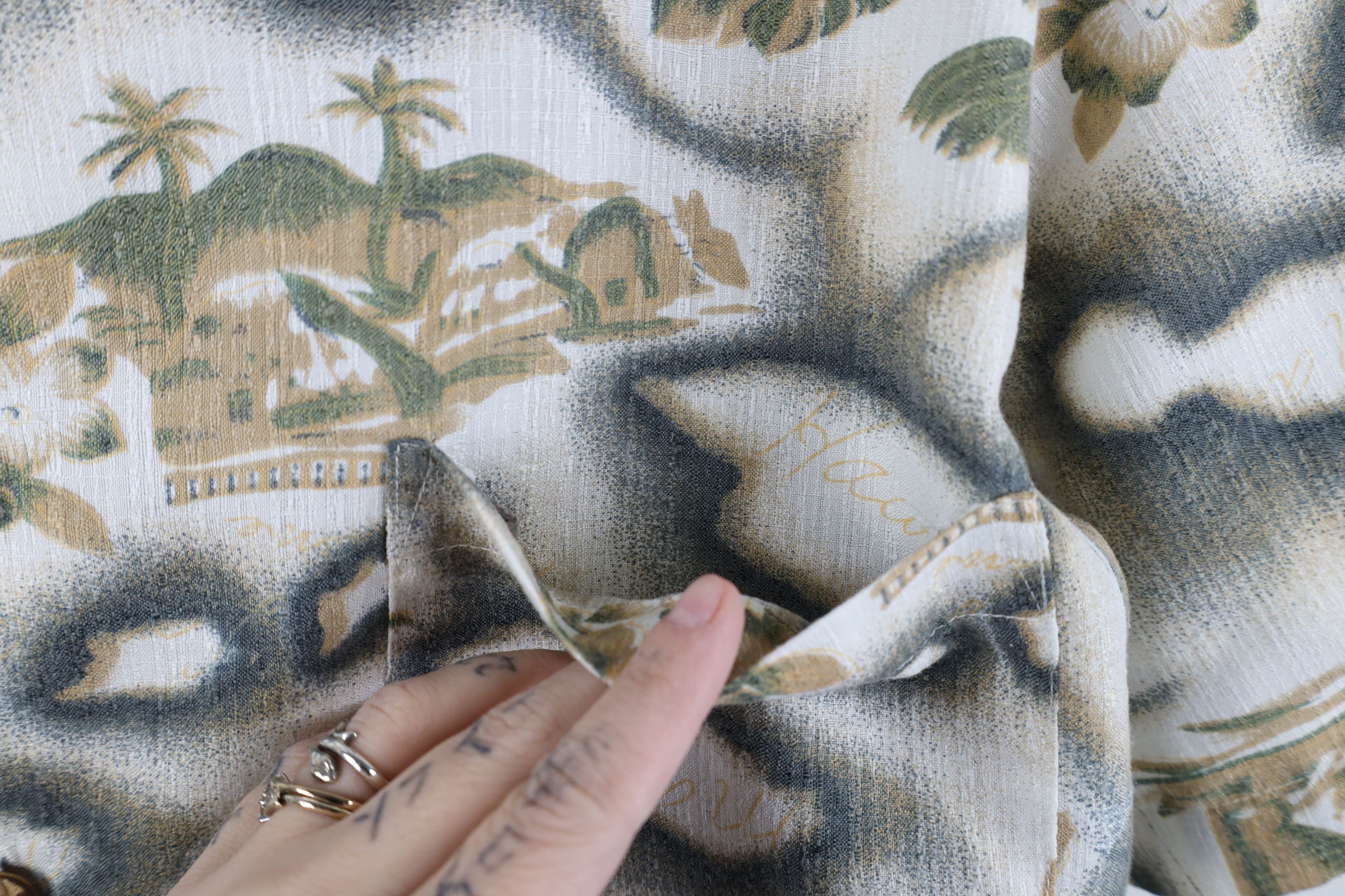 Vintage Vintage 70s Streetwear Collar Luau Hawaiian Button Shirt Size US L / EU 52-54 / 3 - 4 Thumbnail