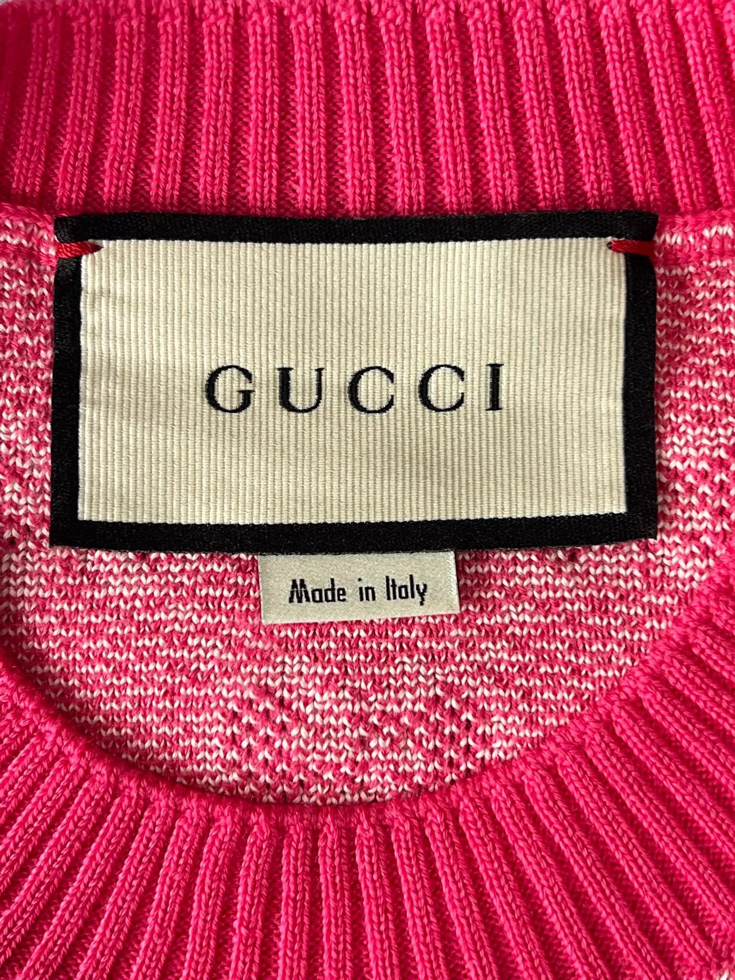 Gucci Gucci Women's Pink Bow GG Logo Knit Top S Size S / US 4 / IT 40 - 5 Thumbnail