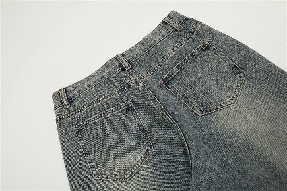 Japanese Brand × Jean Street Washed Distressed Rivet Raw Pocket Cargo Jeans Size US 32 / EU 48 - 4 Thumbnail