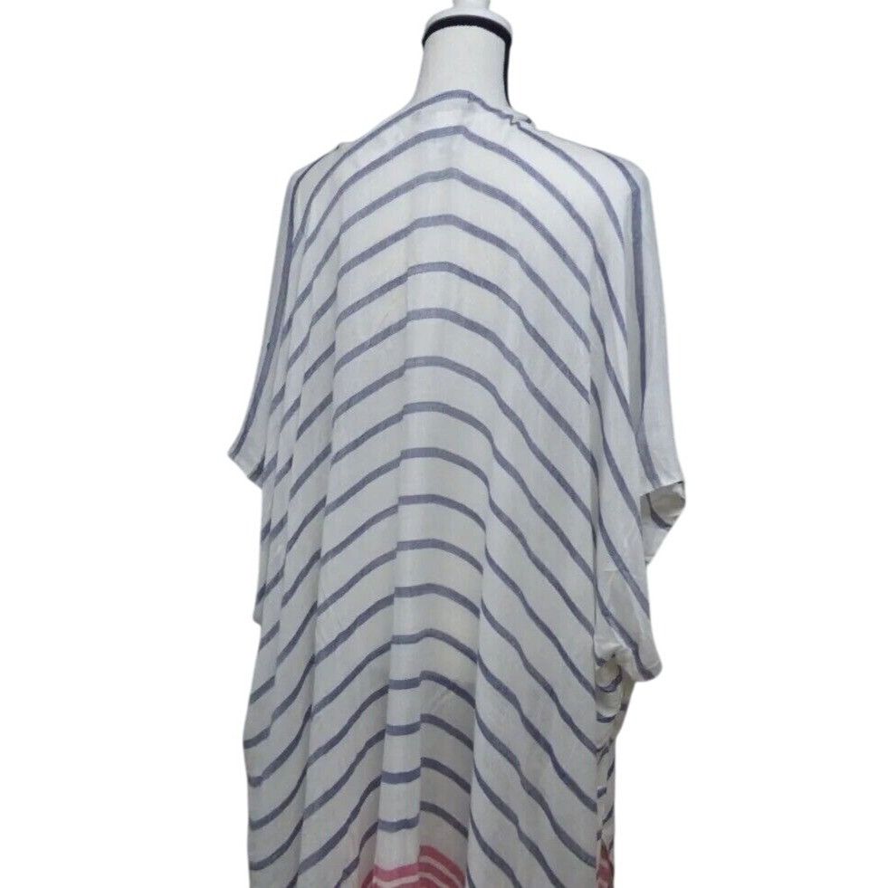 Other INC International Concepts Striped Tie Topper, White/ Navy, Size ONE SIZE - 8 Thumbnail