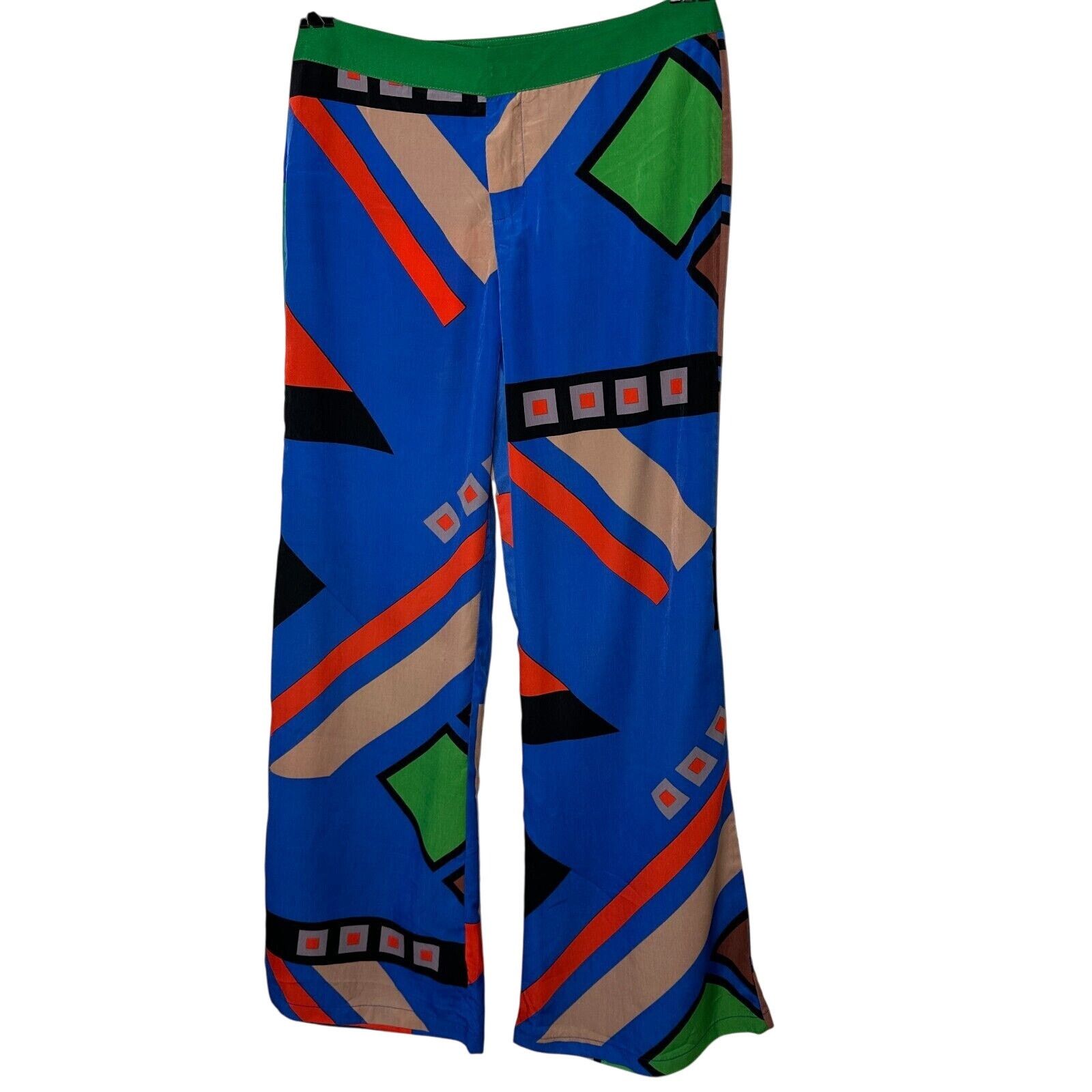 Other Jealous Tomato Bright Multi Abstract Palazzo Zip Pant M Size 28" / US 6 / IT 42 - 1 Thumbnail