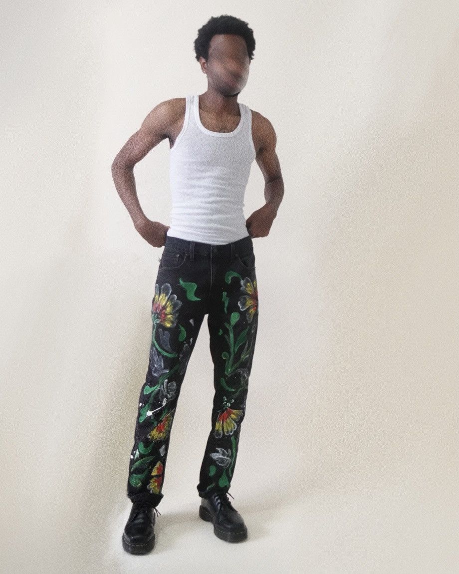 Levi's Abstract growing flower jeans Size US 32 / EU 48 - 3 Thumbnail