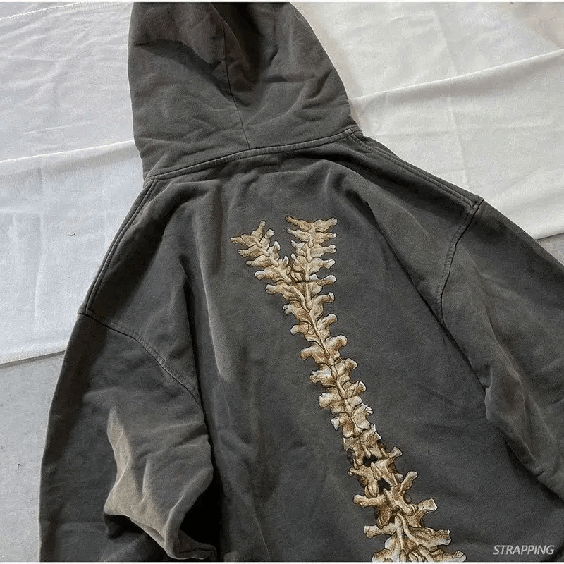 Japanese Brand × Vintage Punk Zip Up Hoodie Gothic Style Skeleton Jackets Size US M / EU 48-50 / 2 - 4 Thumbnail