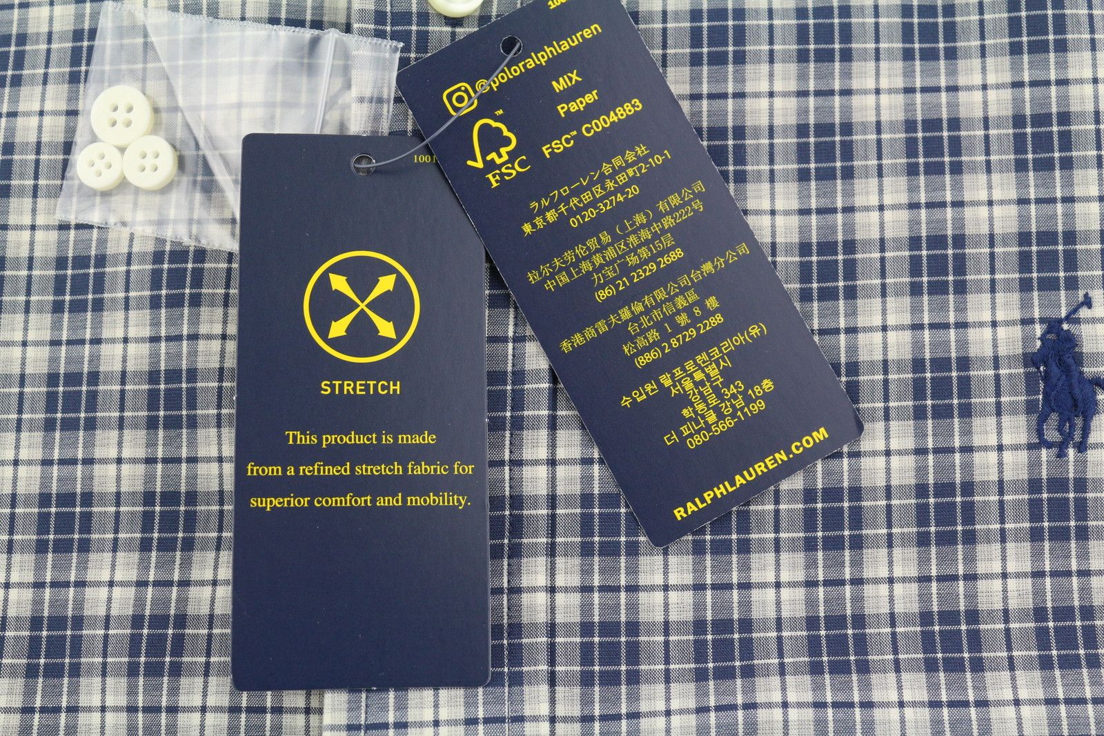 Ralph Lauren S Stretch Custom Fit Plaid Button-Down Logo 87011 Size US S / EU 44-46 / 1 - 8 Thumbnail