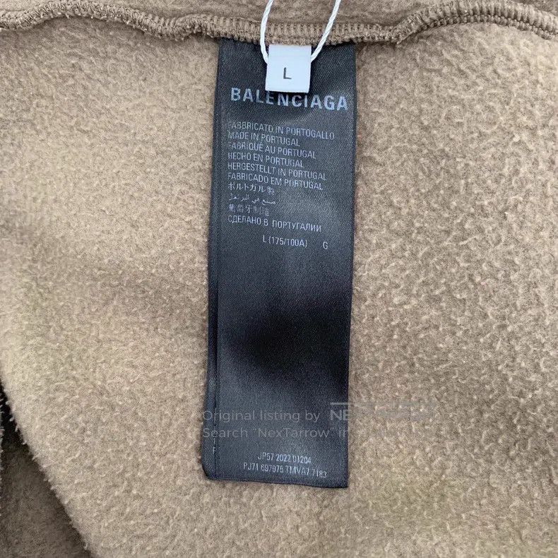 Balenciaga Balenciaga Coffee-colored logo letter print crew neck long Size US L / EU 52-54 / 3 - 6 Thumbnail