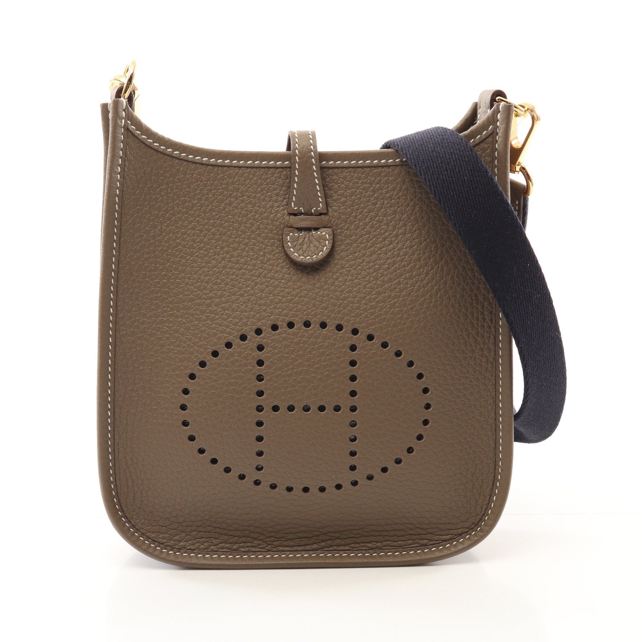 Hermes Hermes Evelyn Tpm Amazon Etoupe Shoulder Bag Clemence Leather Gray Brown Gold Hardware Double Engraved Size ONE SIZE - 1 Thumbnail