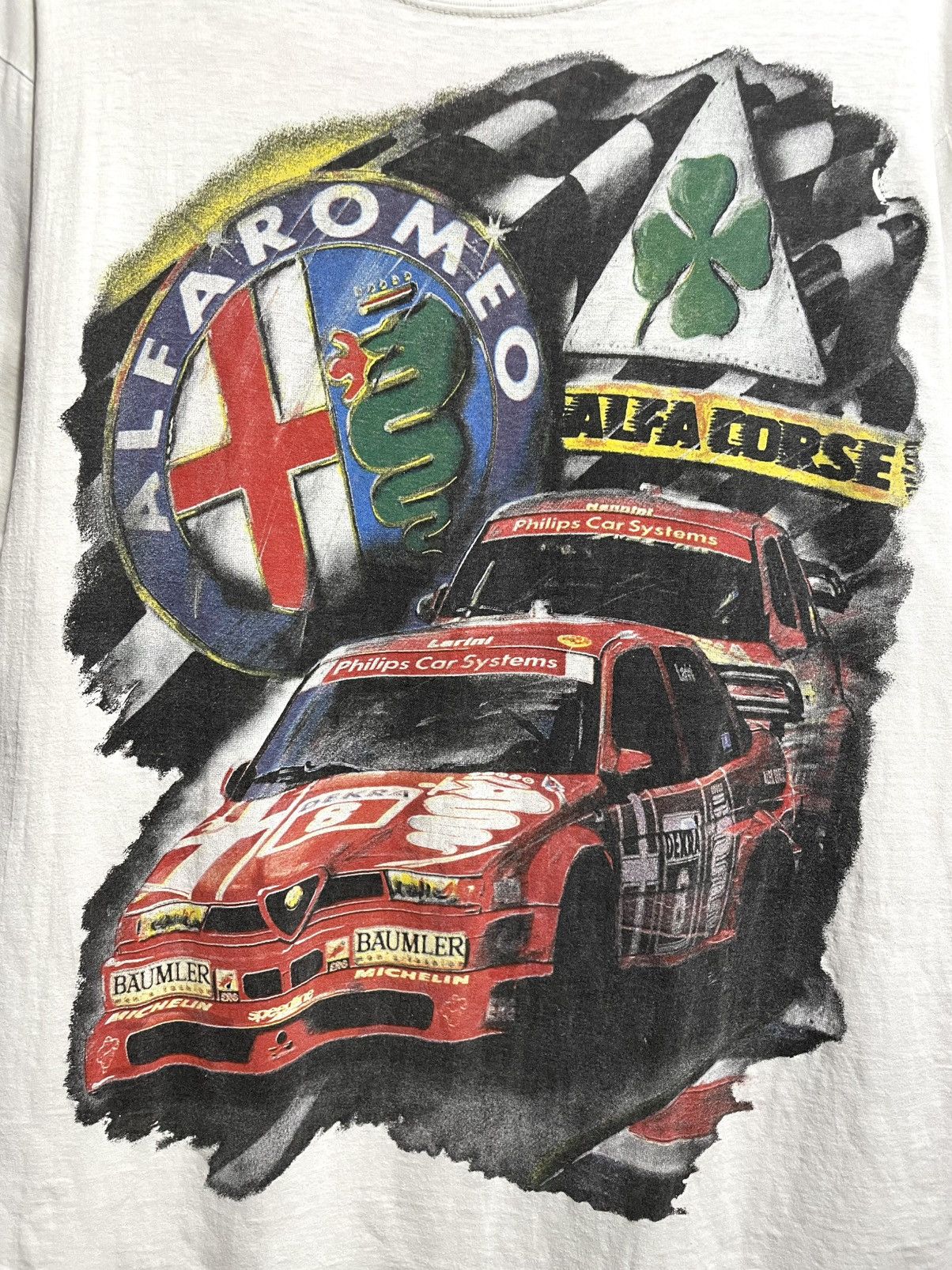 Vintage Vintage 90s Alfa Romeo Corse Over Print Racing T-Shirt Size US L / EU 52-54 / 3 - 4 Thumbnail