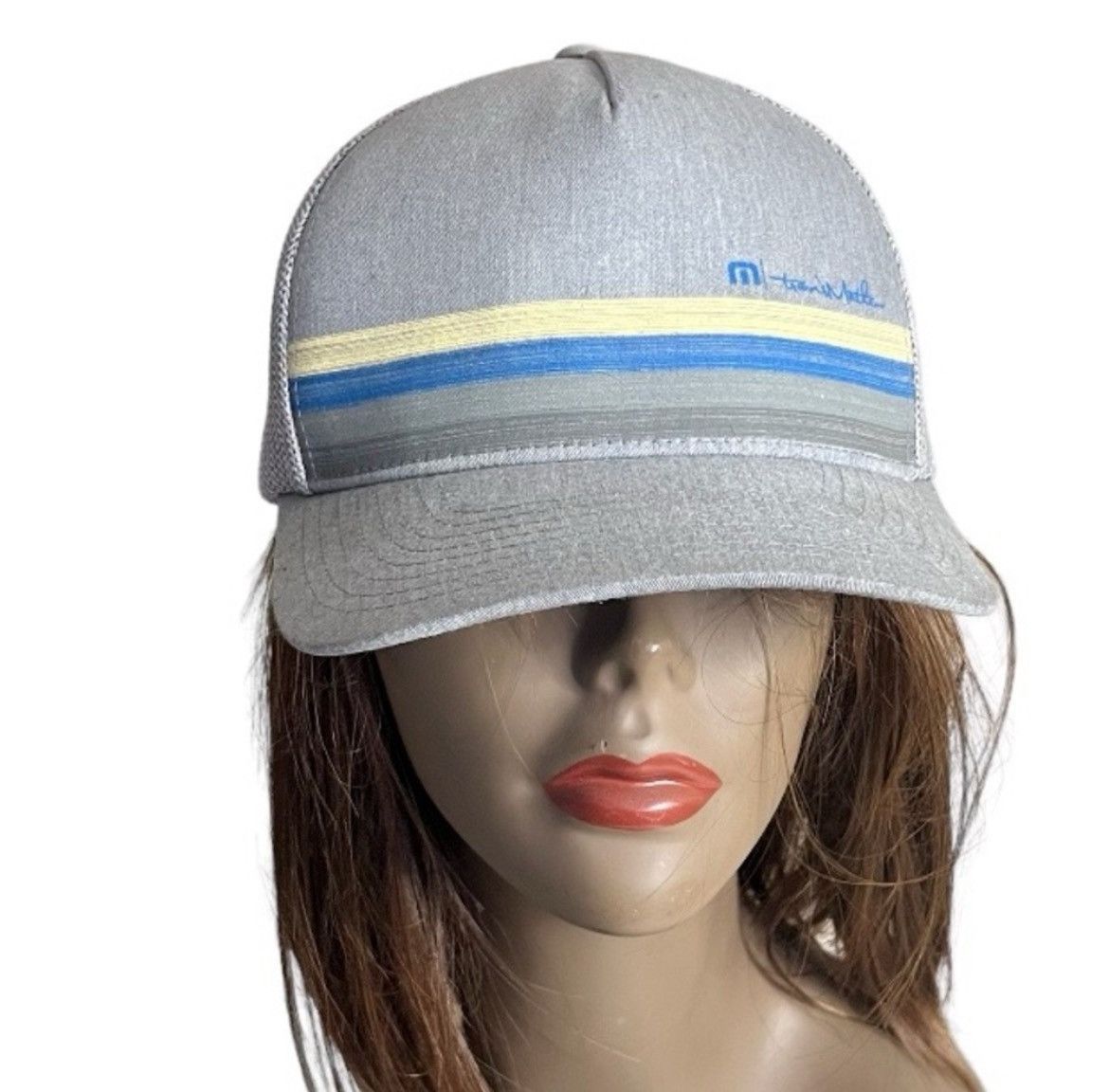 TravisMathew TRAVIS MATHEW Flexfit Grey Golf Cap Size L-XL Mesh Hat Size ONE SIZE - 1 Thumbnail