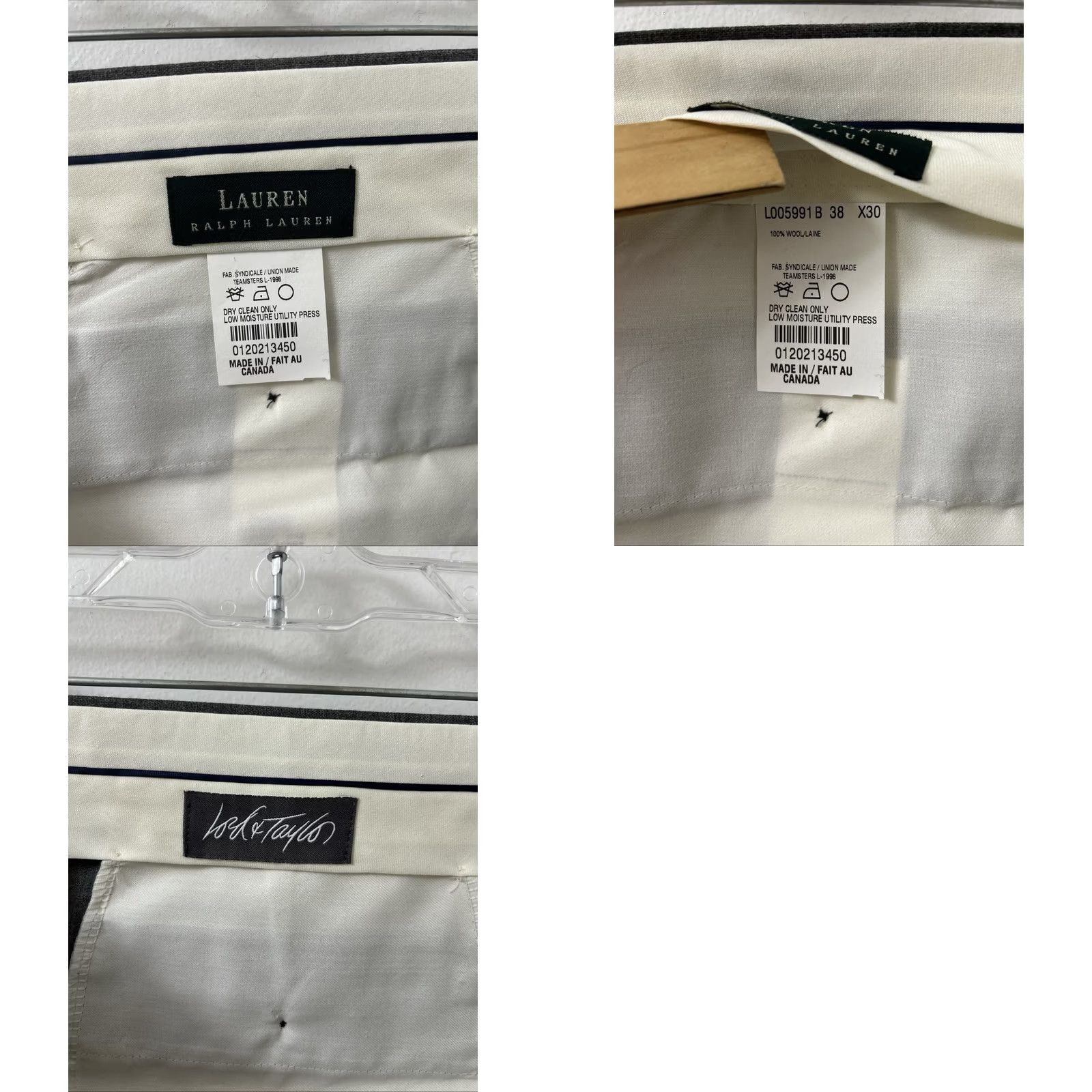 Ralph Lauren Lauren Ralph Lauren Dress Pants Mens 38x30 Gray Pleated Cuffed Wool Slashed Pockets Straight Classic Trousers Size US 38 / EU 54 - 9 Thumbnail