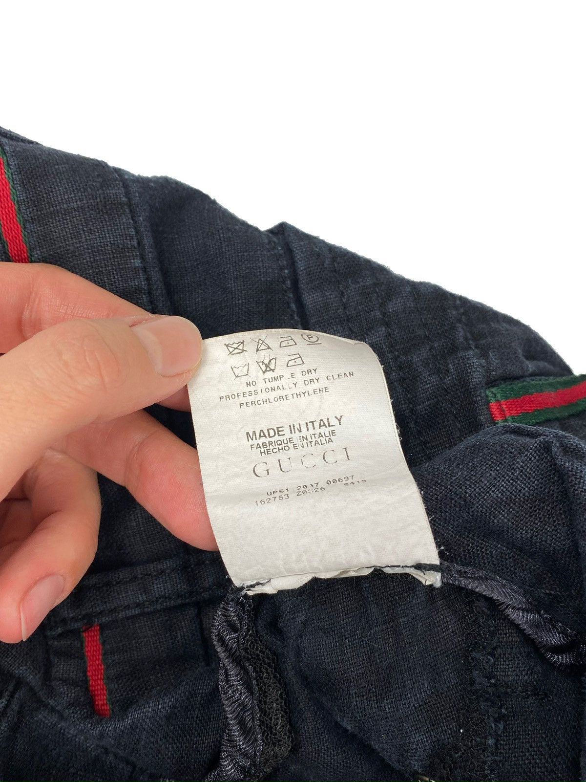 Gucci × Vintage GUCCI SS2007 Y2K MENS CARGO PANTS WIDE LEG BLACK COTTON 28 Size US 28 / EU 44 - 10 Thumbnail