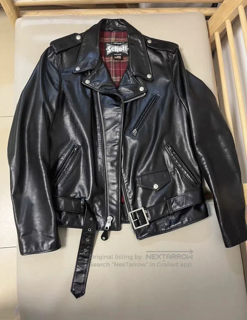Schott Schott Cable-stayed leather jacket Size US M / EU 48-50 / 2 - 2 Thumbnail
