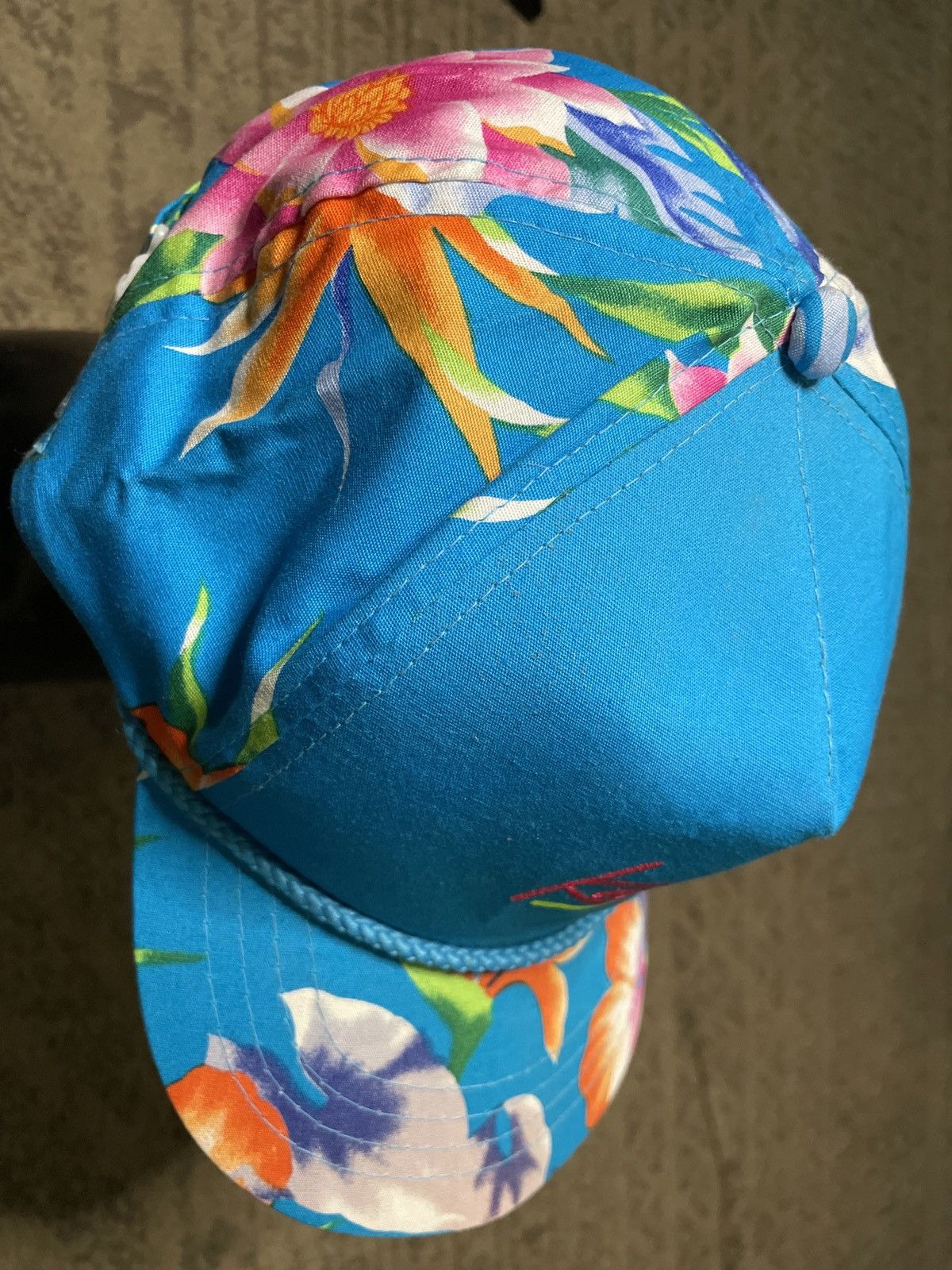 Vintage × Yupong Vintage Kauai Cord Hat Cap Hawaii Floral Strapback yupoong Size ONE SIZE - 4 Thumbnail