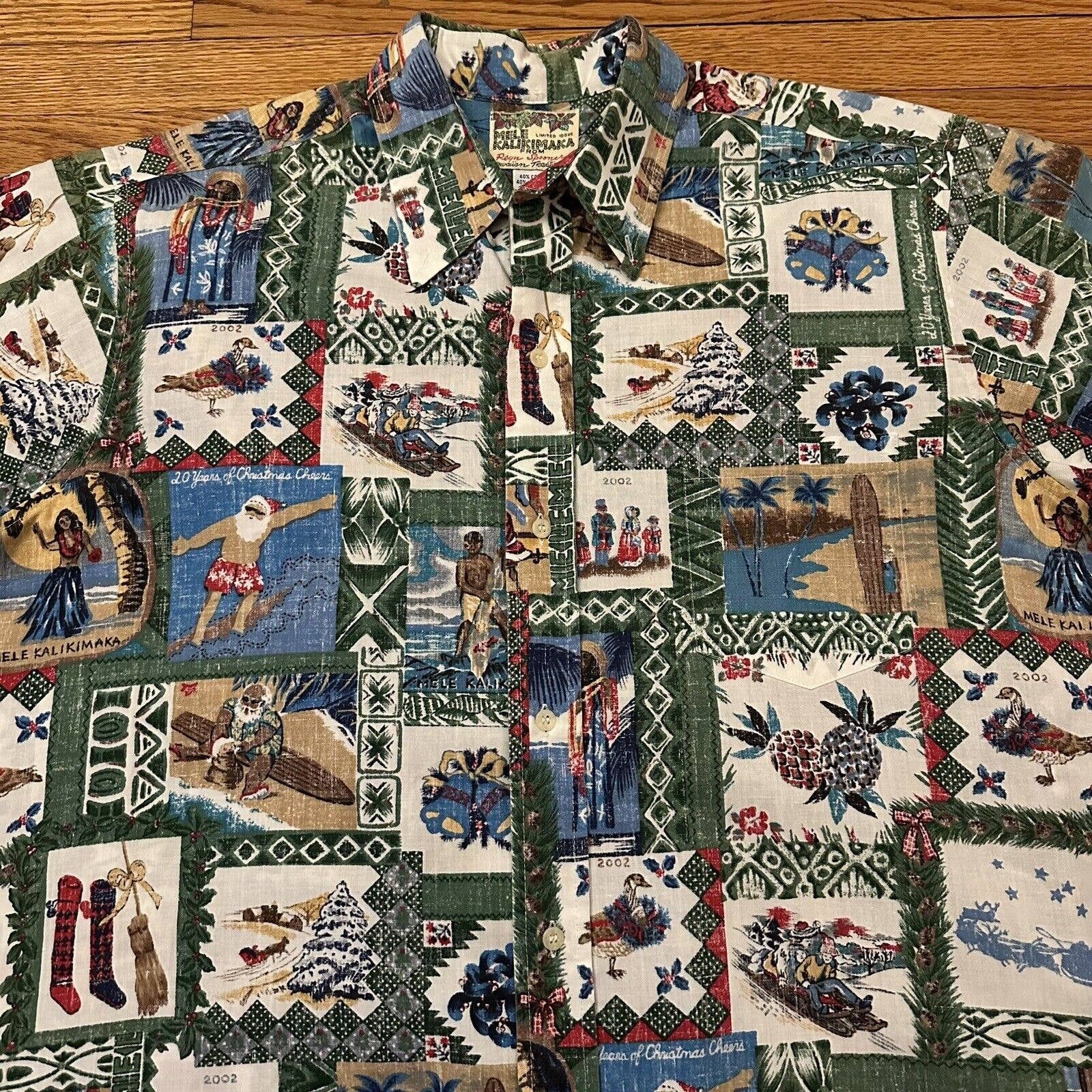 Vintage Mele Kalikimaka Reyn Spooner Hawaiian Christmas Shirt