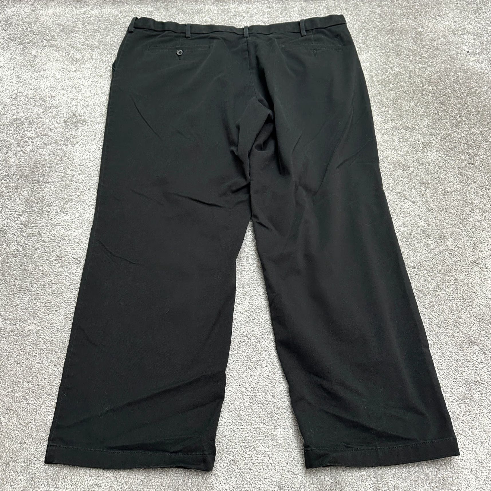 Dockers DOCKERS Mens Pants 44x32 Black Flat Front Straight Dress Work Relaxed Fit Casual Size US 44 / EU 60 - 2 Thumbnail