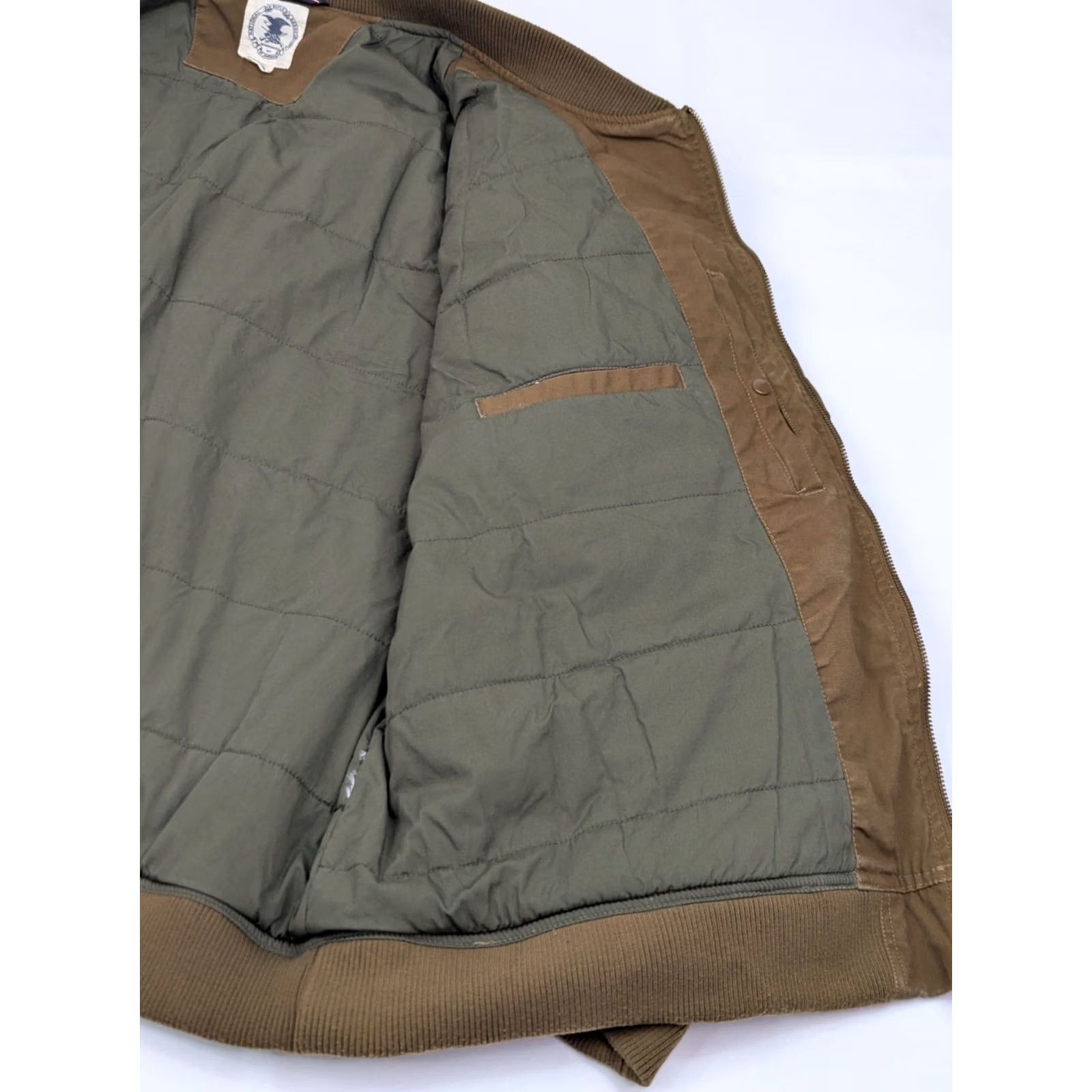 Vintage NRA Bomber Jacket Category: Jacket 3XL Men Brown Canvas Insulated Concealed Carry Vintage Tag 90s 2000s Oversight: 3XXX Size US XXL / EU 58 / 5 - 7 Thumbnail