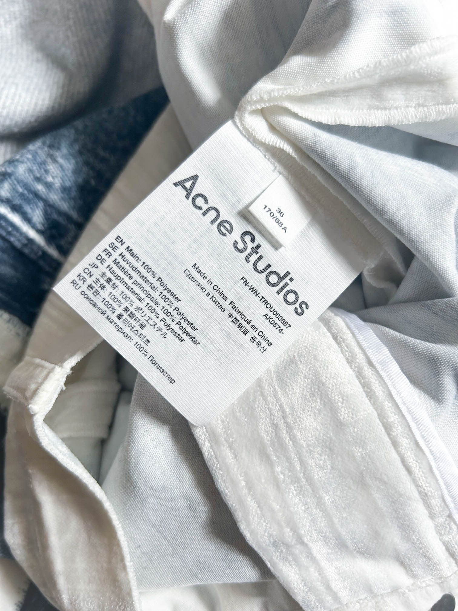 Acne Studios Blue Denim Print Trousers Size 26" / US 2 / IT 38 - 4 Thumbnail