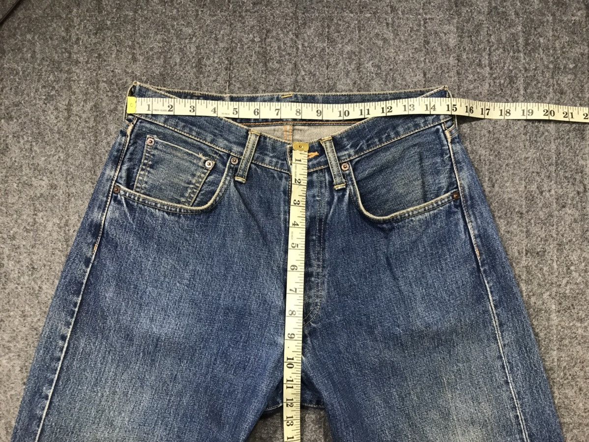 Edwin × Vintage Vintage Edwin 505 Selvedge Distressed Denim Jeans Size US 30 / EU 46 - 18 Thumbnail