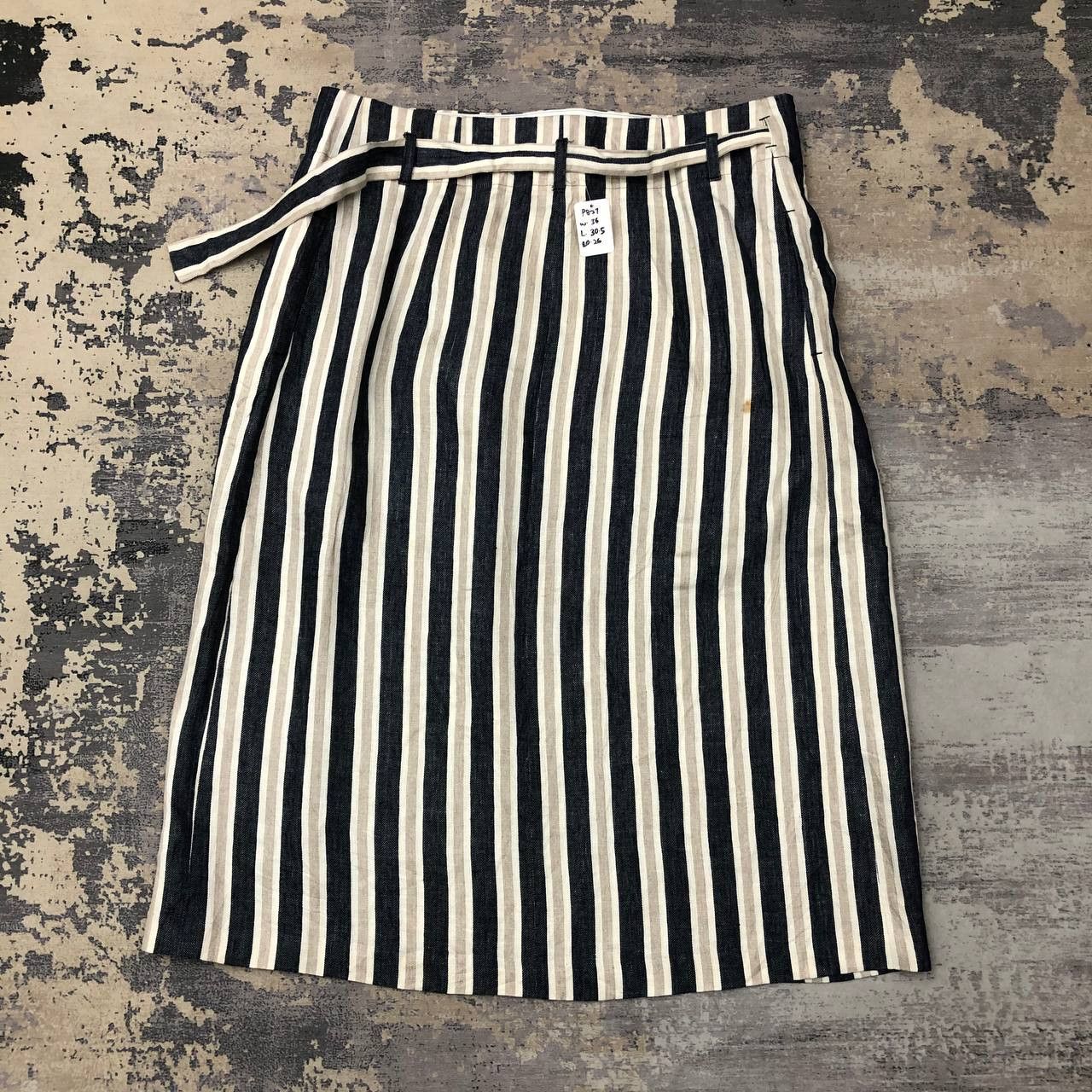 NOLLEY'S P827 NOLLEY'S DENIM STRIPED SKIRTS Size 38" / US 16 / IT 52 - 2 Thumbnail