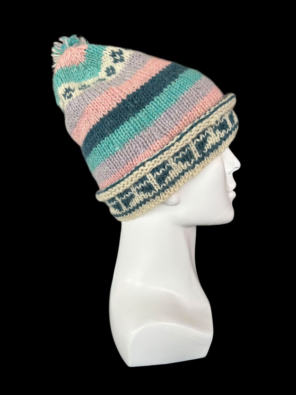 Japanese Brand × Kapital × Vintage Crochet Knitted Handmade hairy Beanie Hats Size ONE SIZE - 3 Thumbnail