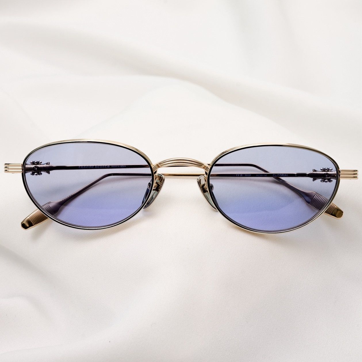 Chrome Hearts CHROME HEARTS CLITORIAL SHINY SILVER/ GOLD PLATED SUNGLASSES Size ONE SIZE - 6 Thumbnail