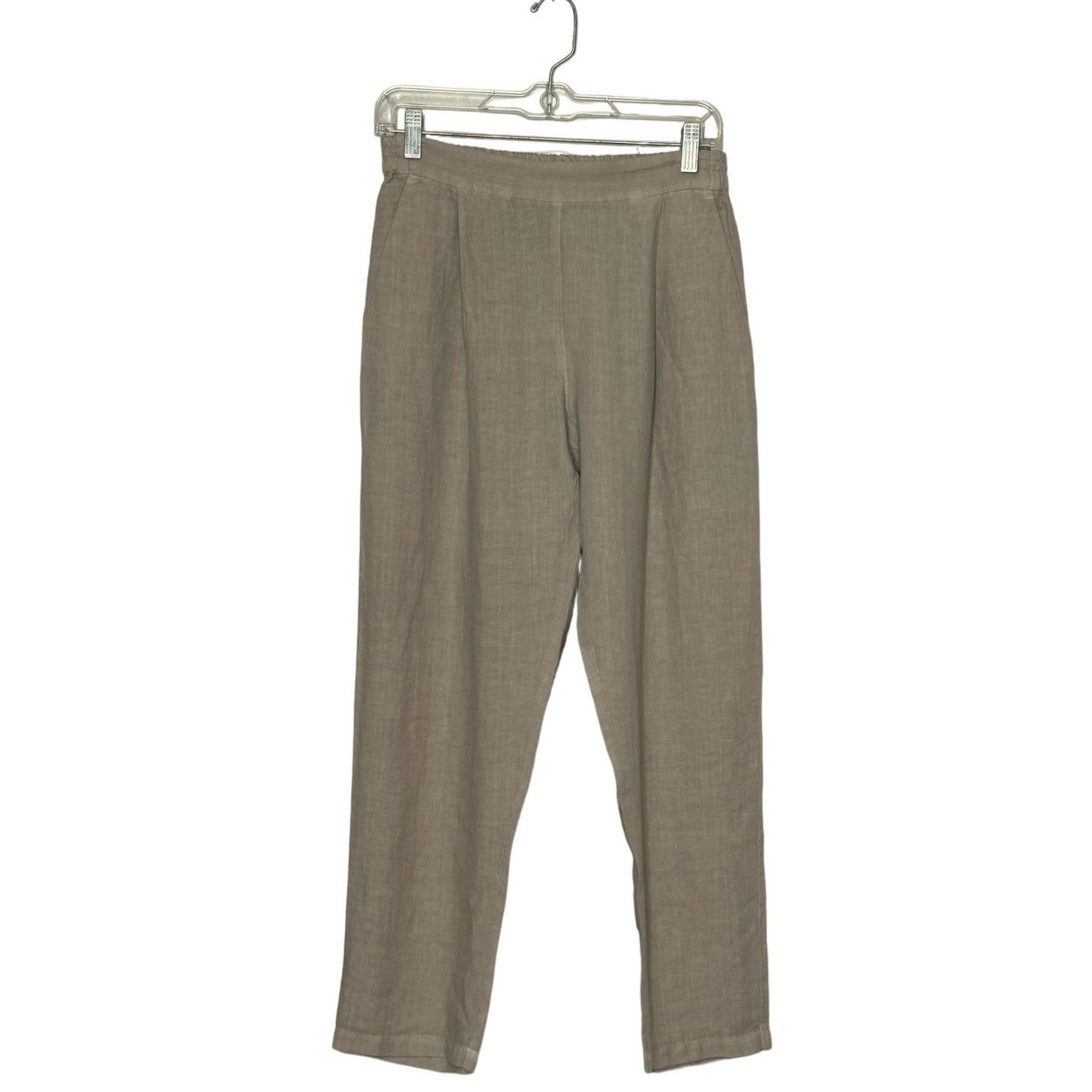 120% Lino 120 Lino beige linen pull on pants size 42 - Small Size 32" / US 10 / IT 46 - 1 Thumbnail