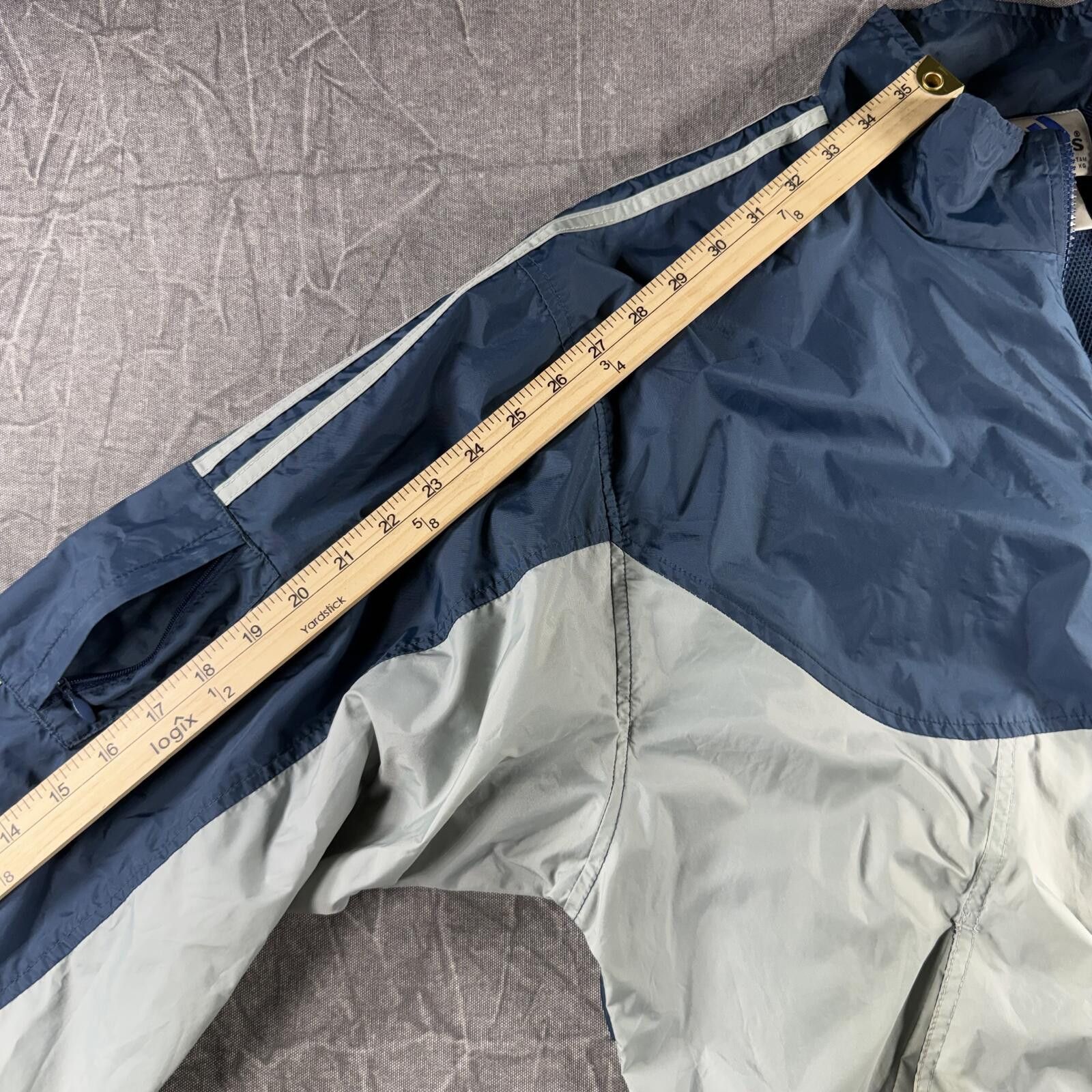 Adidas Adidas Jacket Men's XL Grey Navy 2000 Vintage Windbreaker Size US XL / EU 56 / 4 - 9 Thumbnail