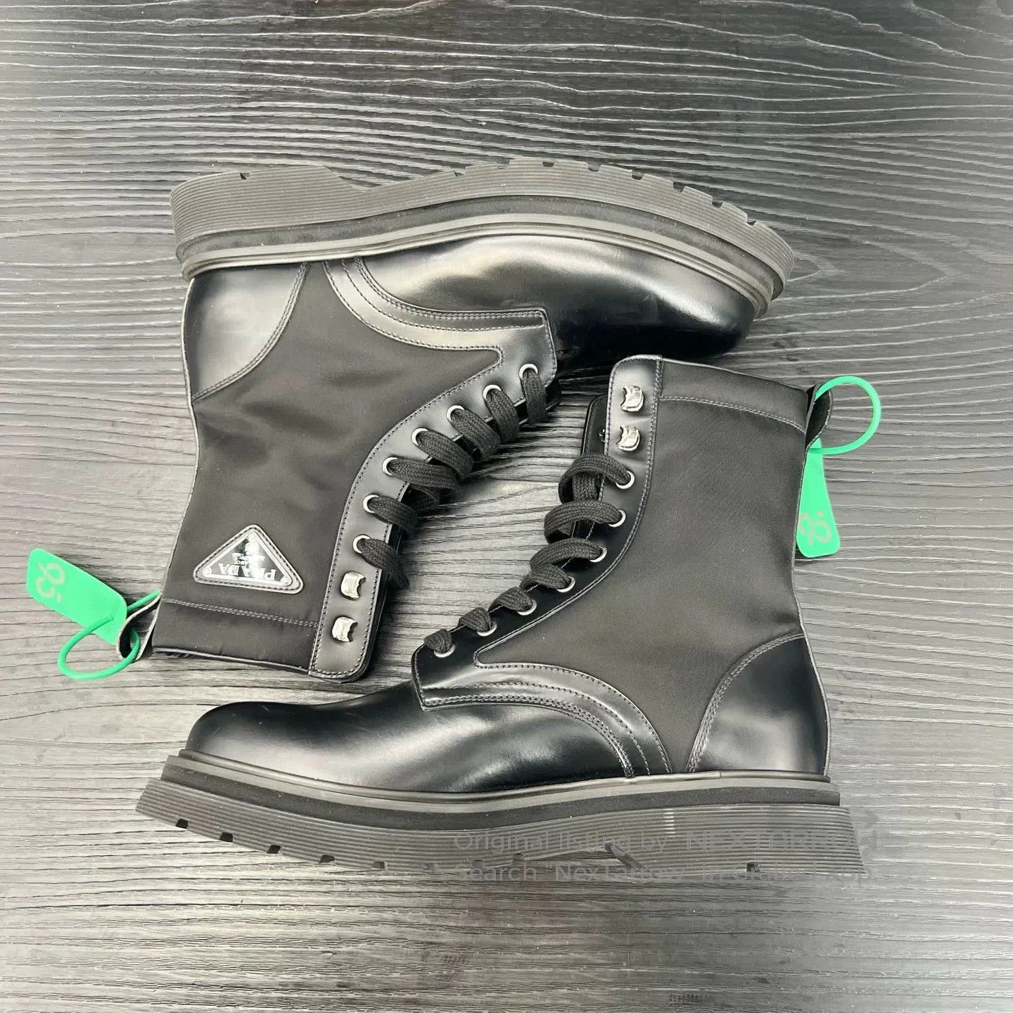 Prada Prada Black Martin Boots Triangle Logo. Size US 8.5 / EU 41-42 - 7 Thumbnail