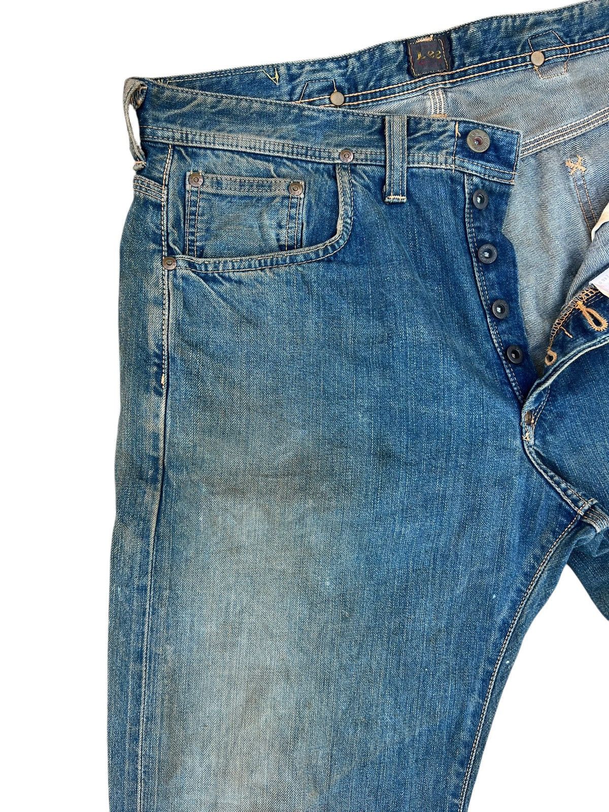 Lee Vintage 90s Lee Cowboy Mud Denim Selvedge Jeans Size US 33 - 8 Thumbnail