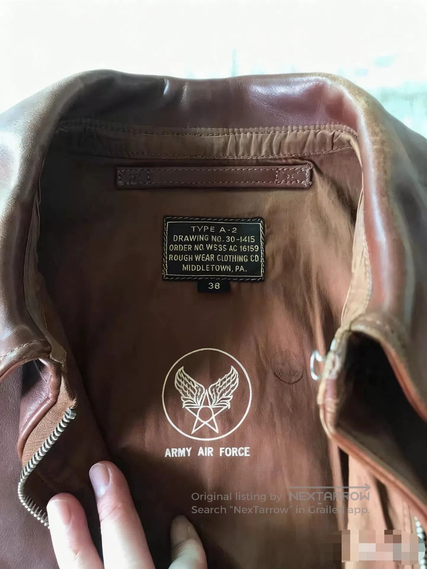 The Real McCoy's The Real McCoy's A-2 Flight Jacket Brown Leather. Size US M / EU 48-50 / 2 - 3 Thumbnail