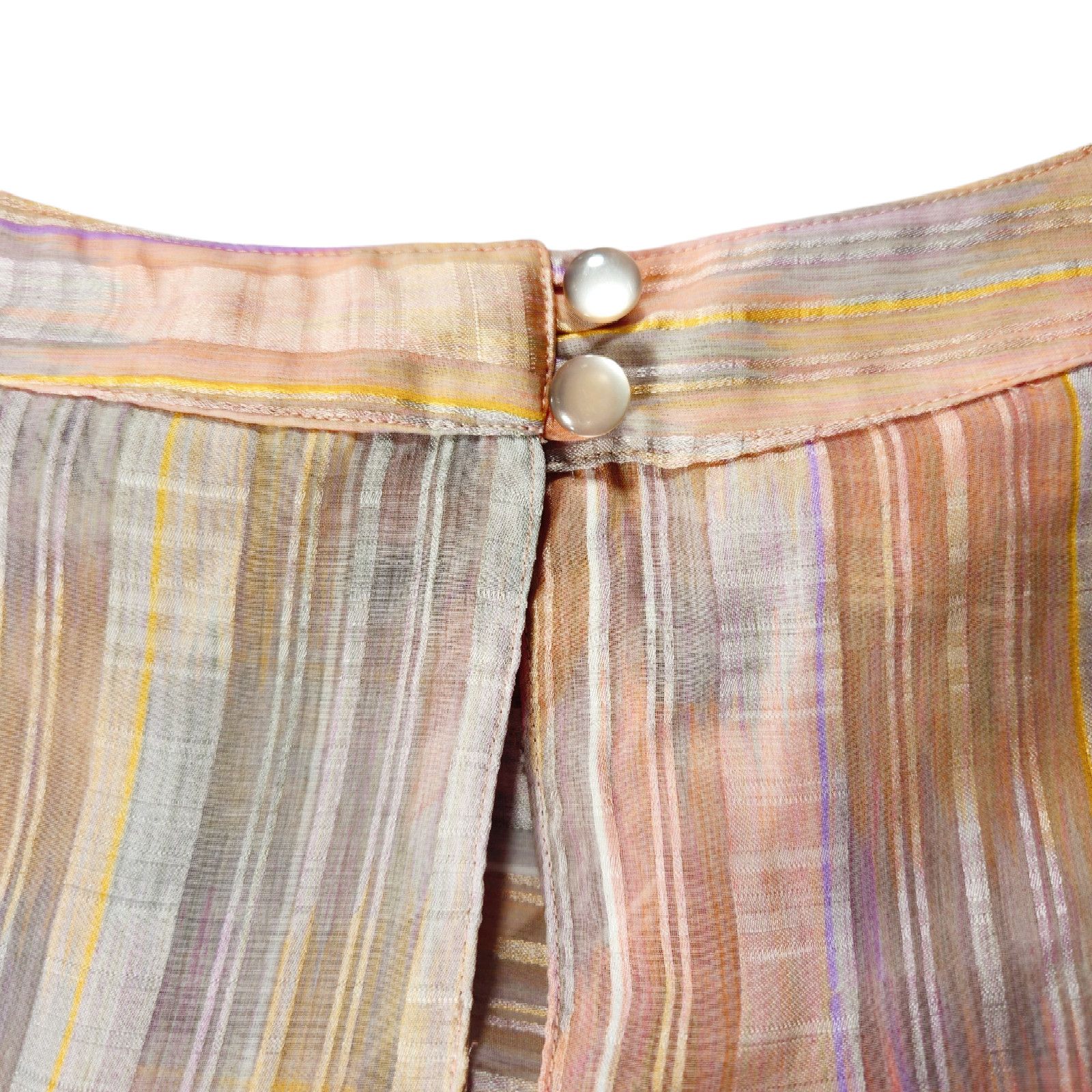 Other EUC VTG Malbe 70s Sheer Dolman Sleeve Blouse Sz. 14 Pastel Size XL / US 12-14 / IT 48-50 - 6 Thumbnail