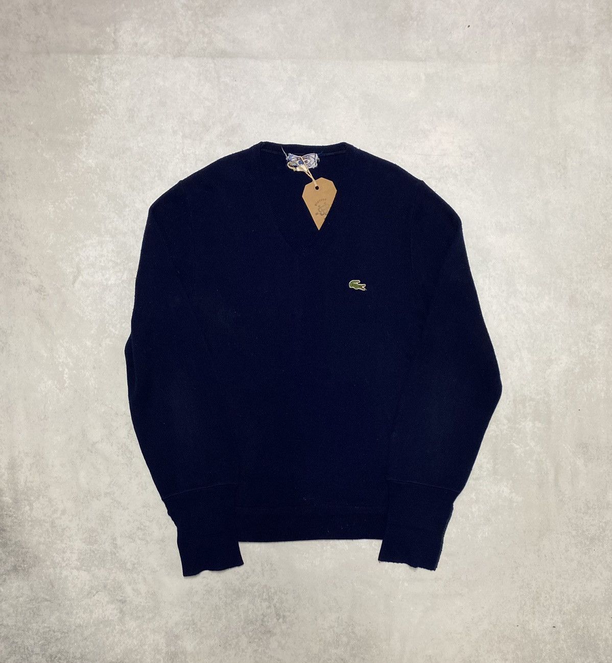 Lacoste × Vintage Crazy Y2K Vintage 70’s Lacoste V Neck Sweater M Size US M / EU 48-50 / 2 - 1 Thumbnail