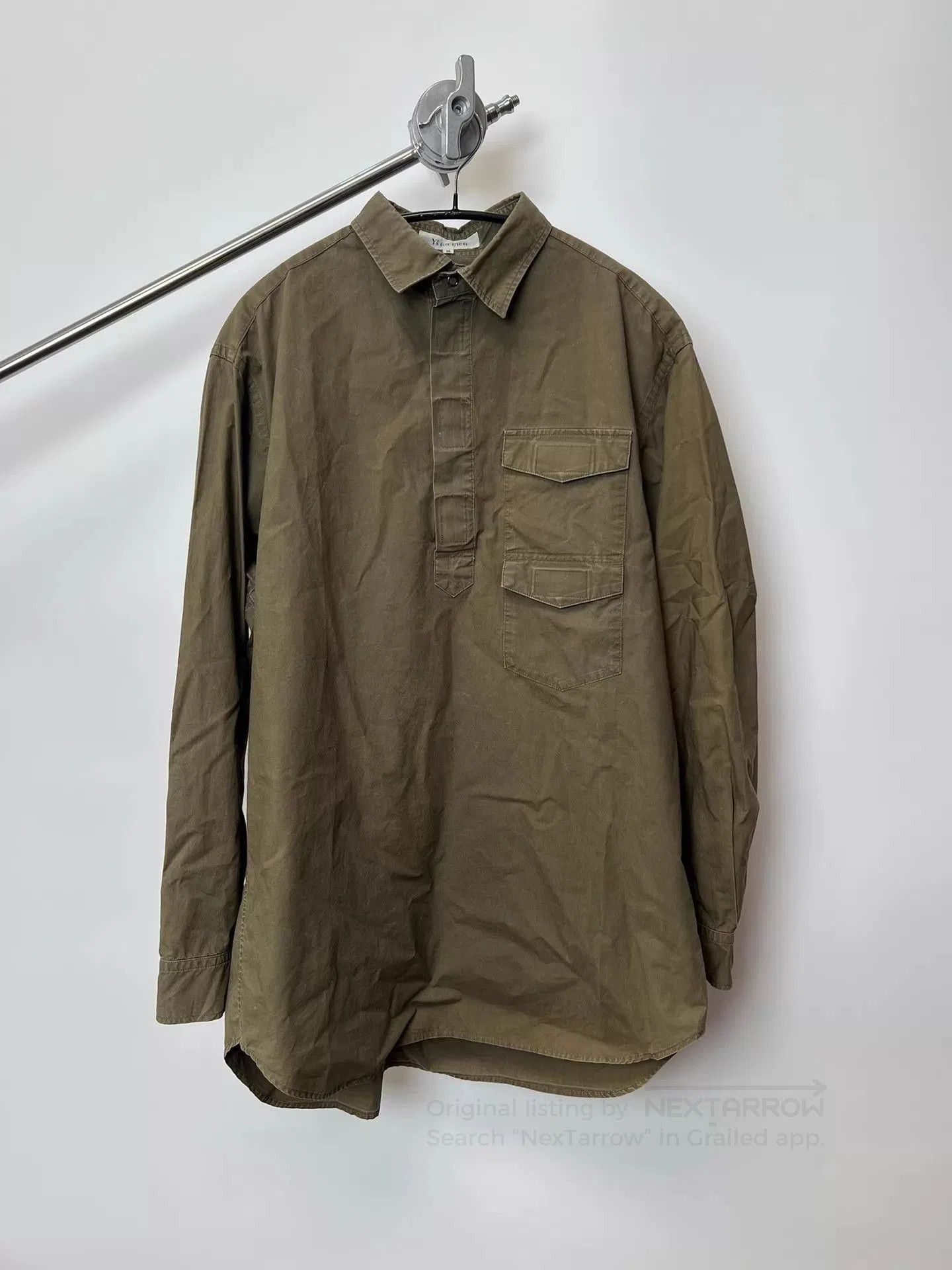 Yohji Yamamoto Green Long Sleeve Button-Up Shirt. Size US M / EU 48-50 / 2 - 1 Thumbnail