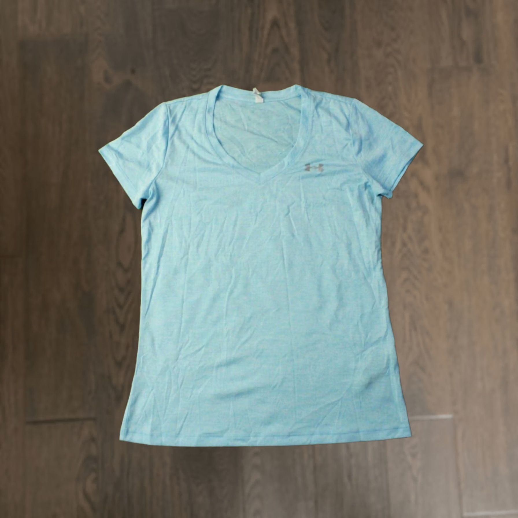 Under Armour UNDER ARMOUR SHIRT Women Compression Training Jersey XS Blue 2016 Velar 100% Polyester Short Sleeve V-Neck T-Shirt Size XS / US 0-2 / IT 36-38 - 1 Thumbnail