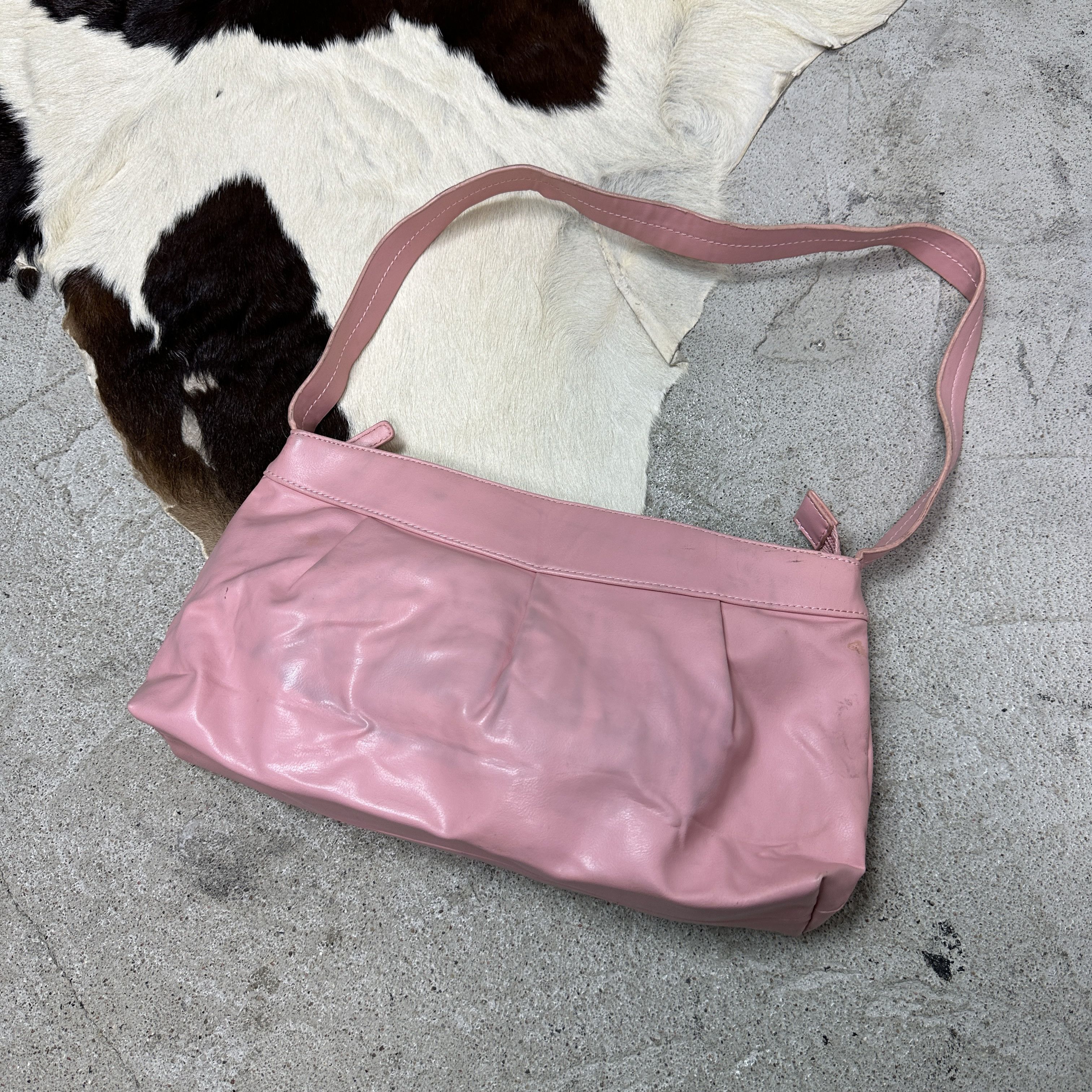 Vintage Vintage Avant Garde Baby Pink Flowers Shoulder Bag Y2K Size ONE SIZE - 5 Thumbnail