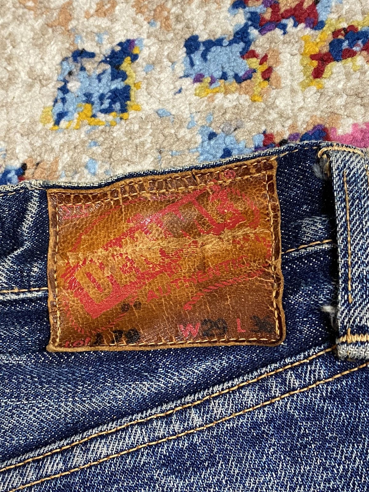 Denime × Vintage 90s Denime Orizzonti WWII 501 Style Hidden Rivette Jeans Size US 28 / EU 44 - 14 Thumbnail