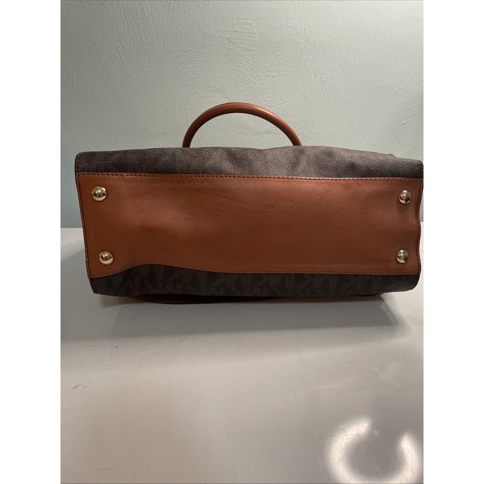 Michael Kors Michael Kors Hamilton Satchel Purse Signature MK Leather Size ONE SIZE - 8 Thumbnail