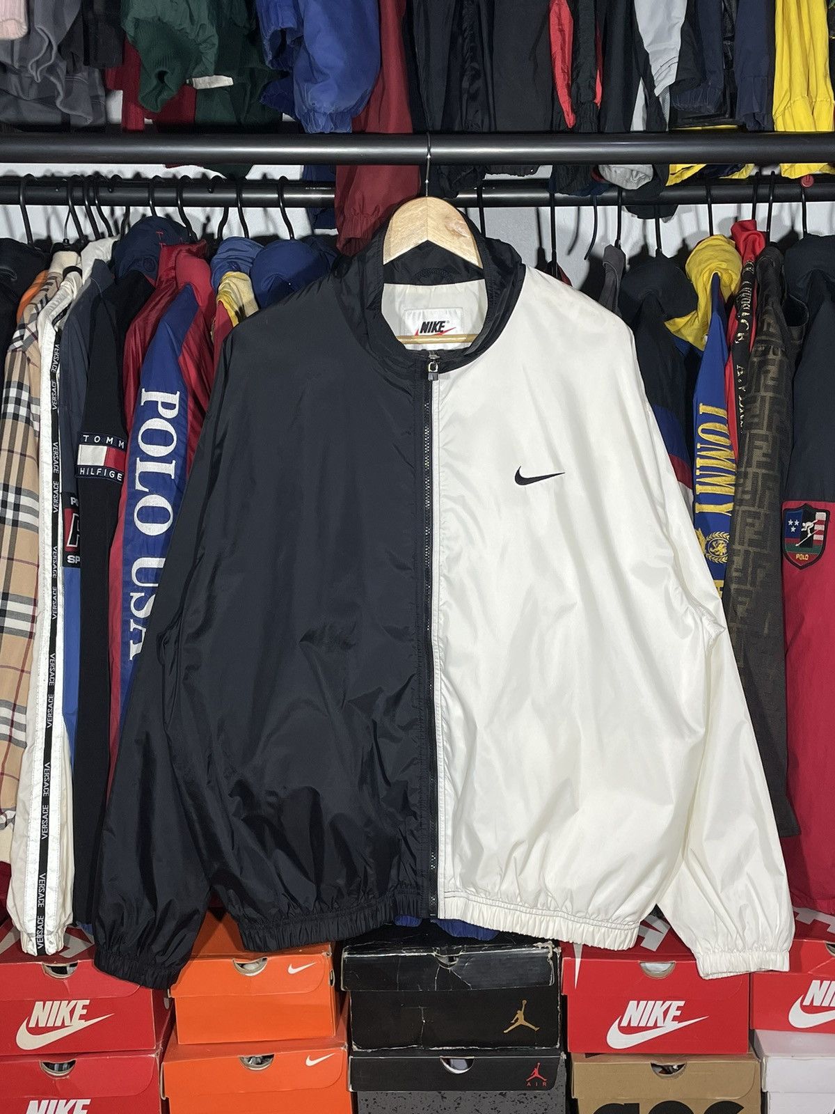 Nike × Vintage Windbreaker Nike Big Swoosh Vintage 90’s Size US XL / EU 56 / 4 - 5 Thumbnail