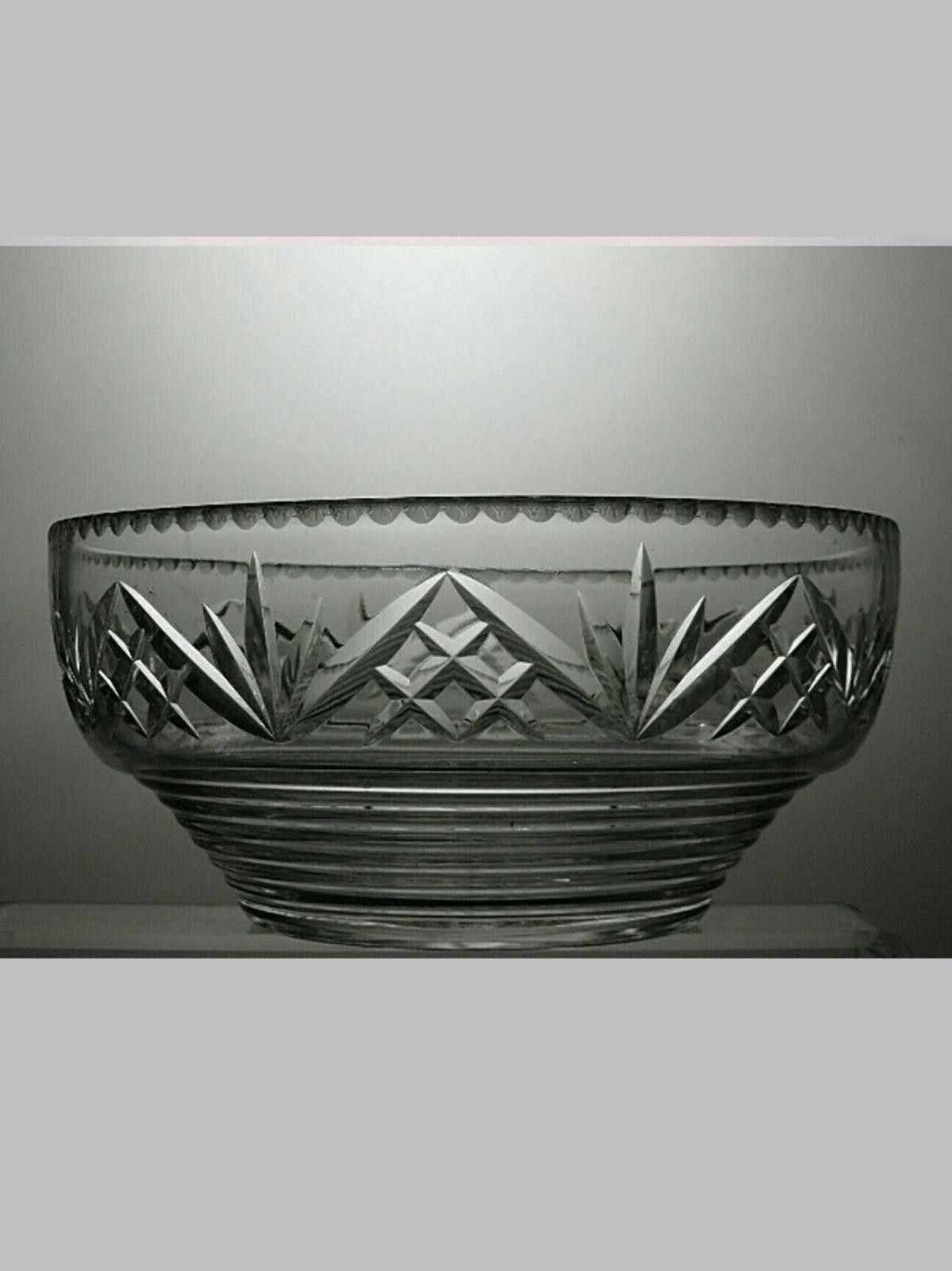 Starter Stuart Crystal Cut Glass Fruit Salad Serving Bowl 3 3/4" Size ONE SIZE - 1 Thumbnail