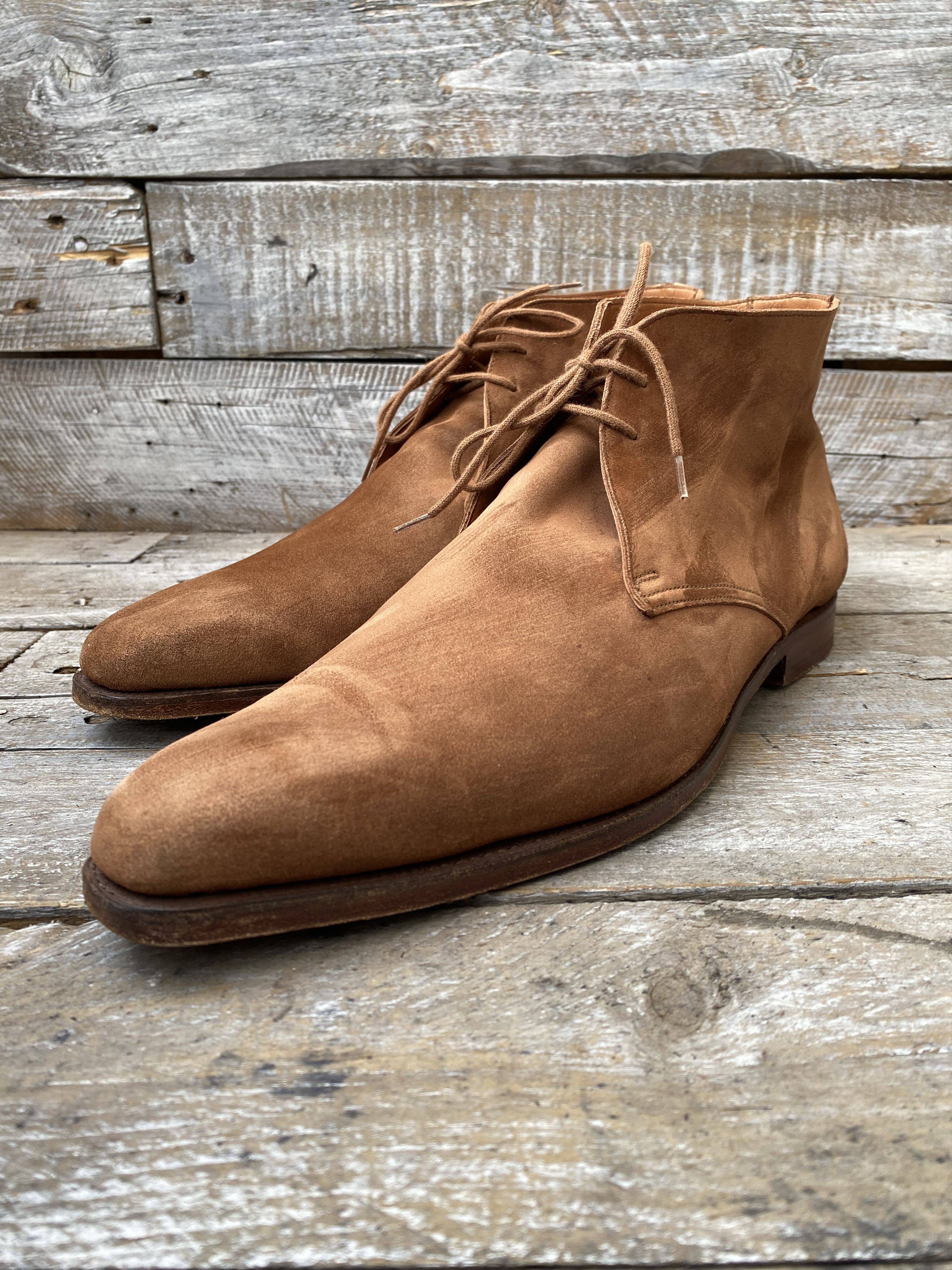 Crockett & Jones Crockett and jones chukka brown suede leather boots uk10E Size US 11 / EU 44 - 3 Thumbnail