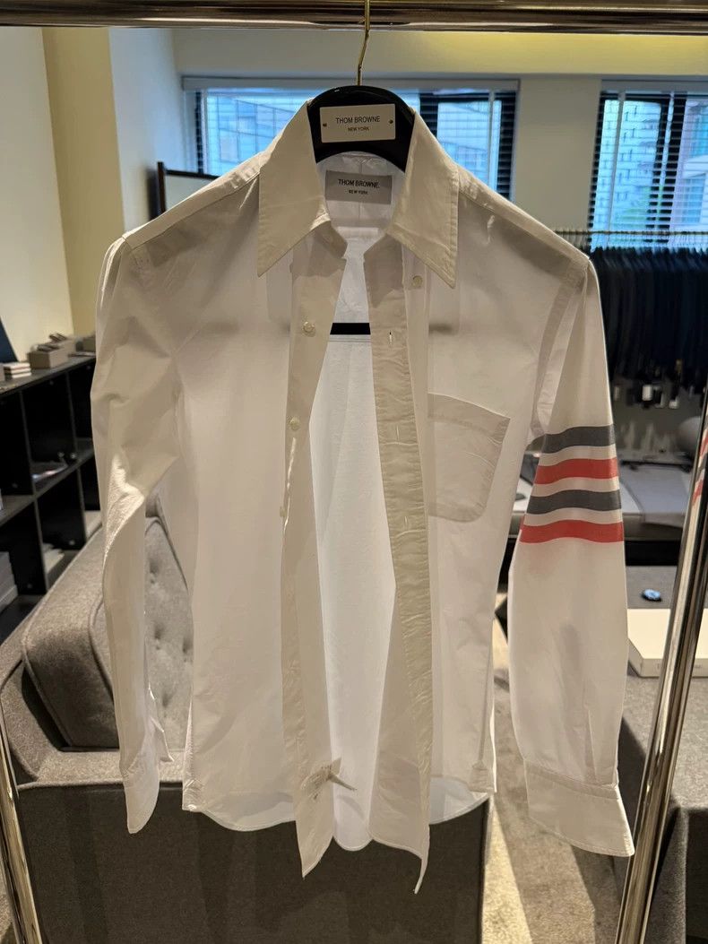 Thom Browne Thom Browne Rare four-bar shirt 2505-Nextarrow Size US S / EU 44-46 / 1 - 1 Thumbnail