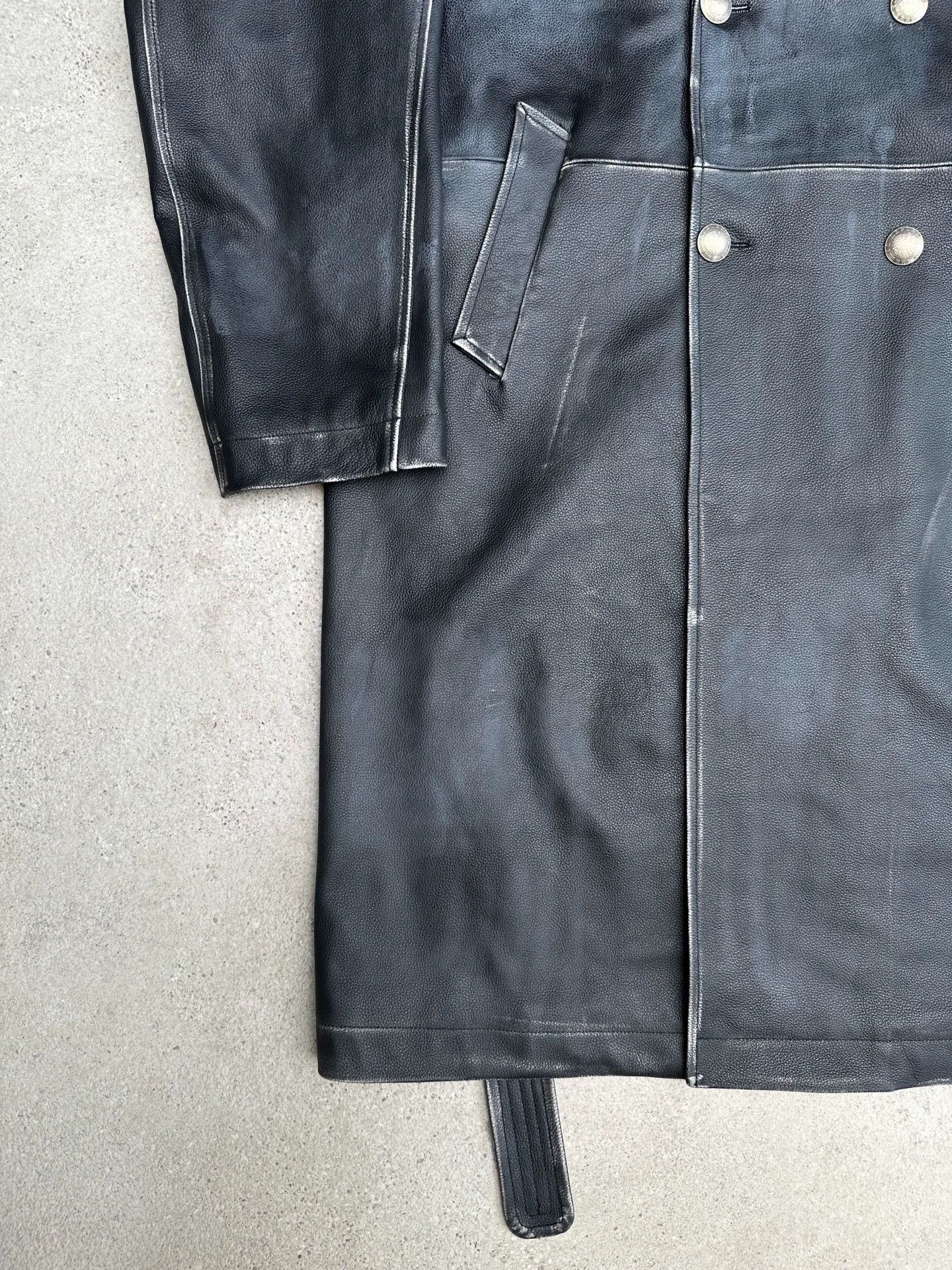 Other UNKNOWNWORLD Vintage Distressed Cowhide Trench Coat Size US S / EU 44-46 / 1 - 3 Thumbnail