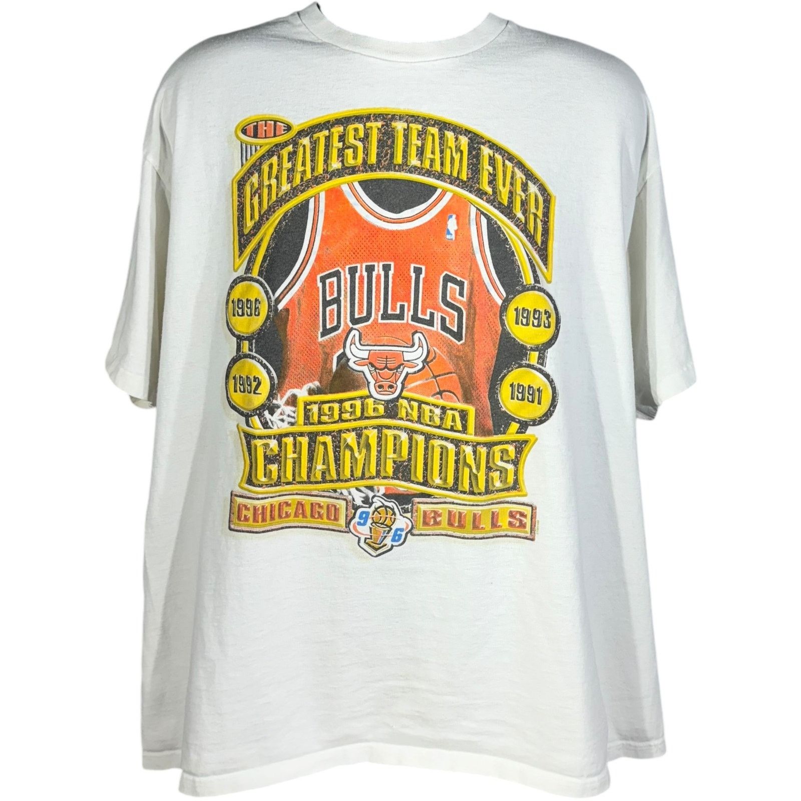 Starter Vintage Chicago Bulls World Champions Tee 1996 Size US XL / EU 56 / 4 - 1 Thumbnail
